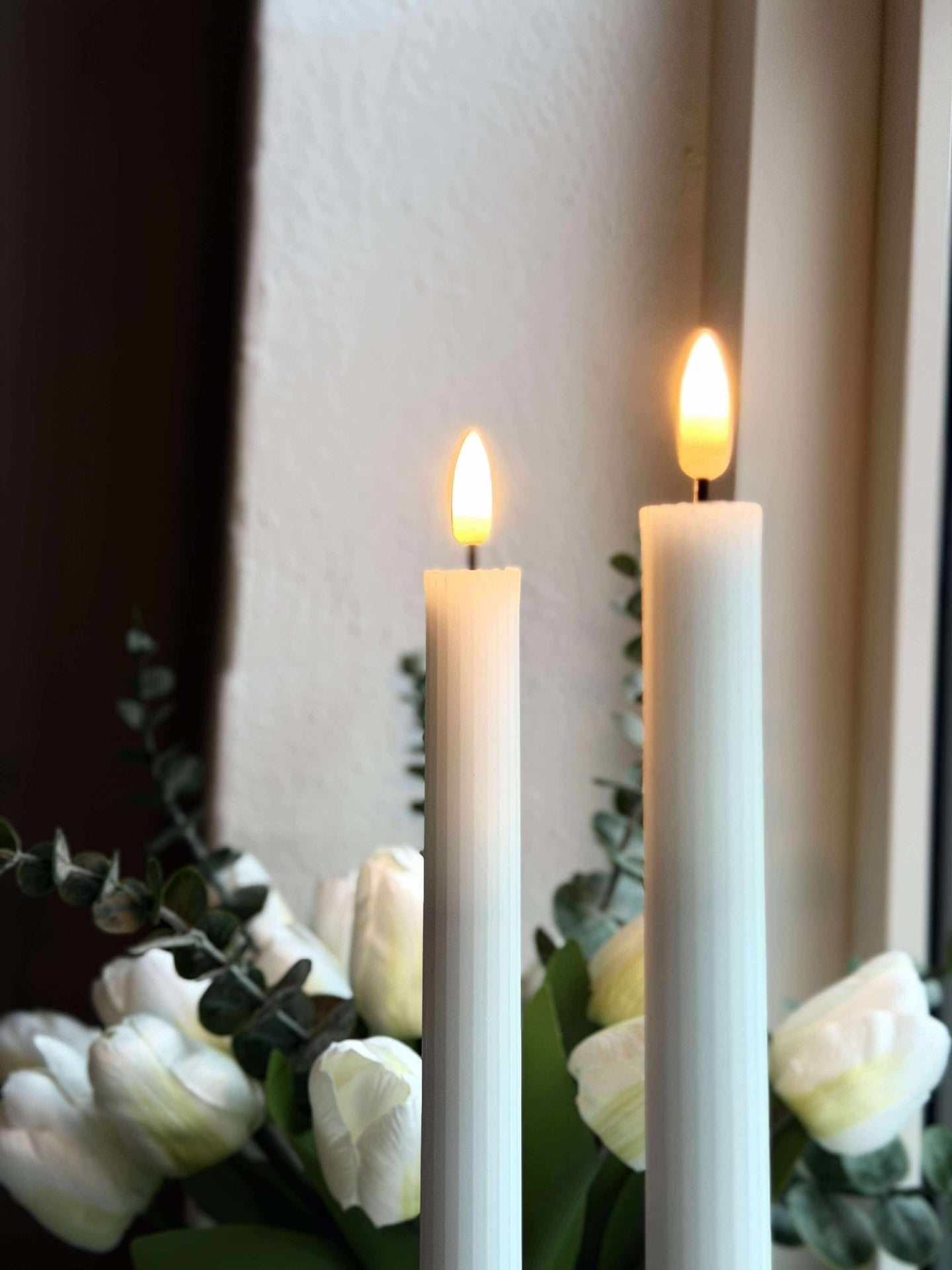 LED Stearinlys Riflet - 22 cm