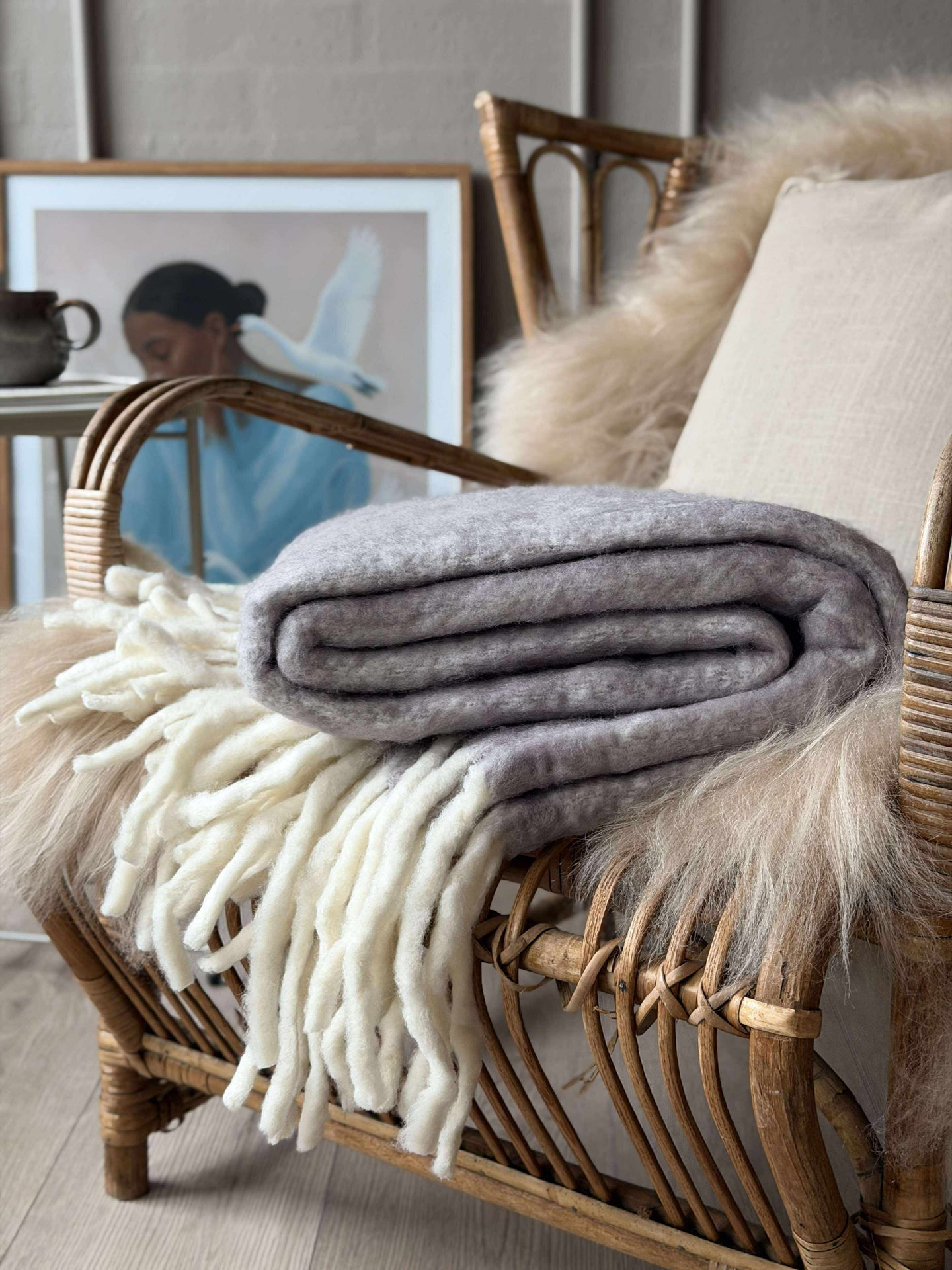 Deilig varmt pledd – Lavendel