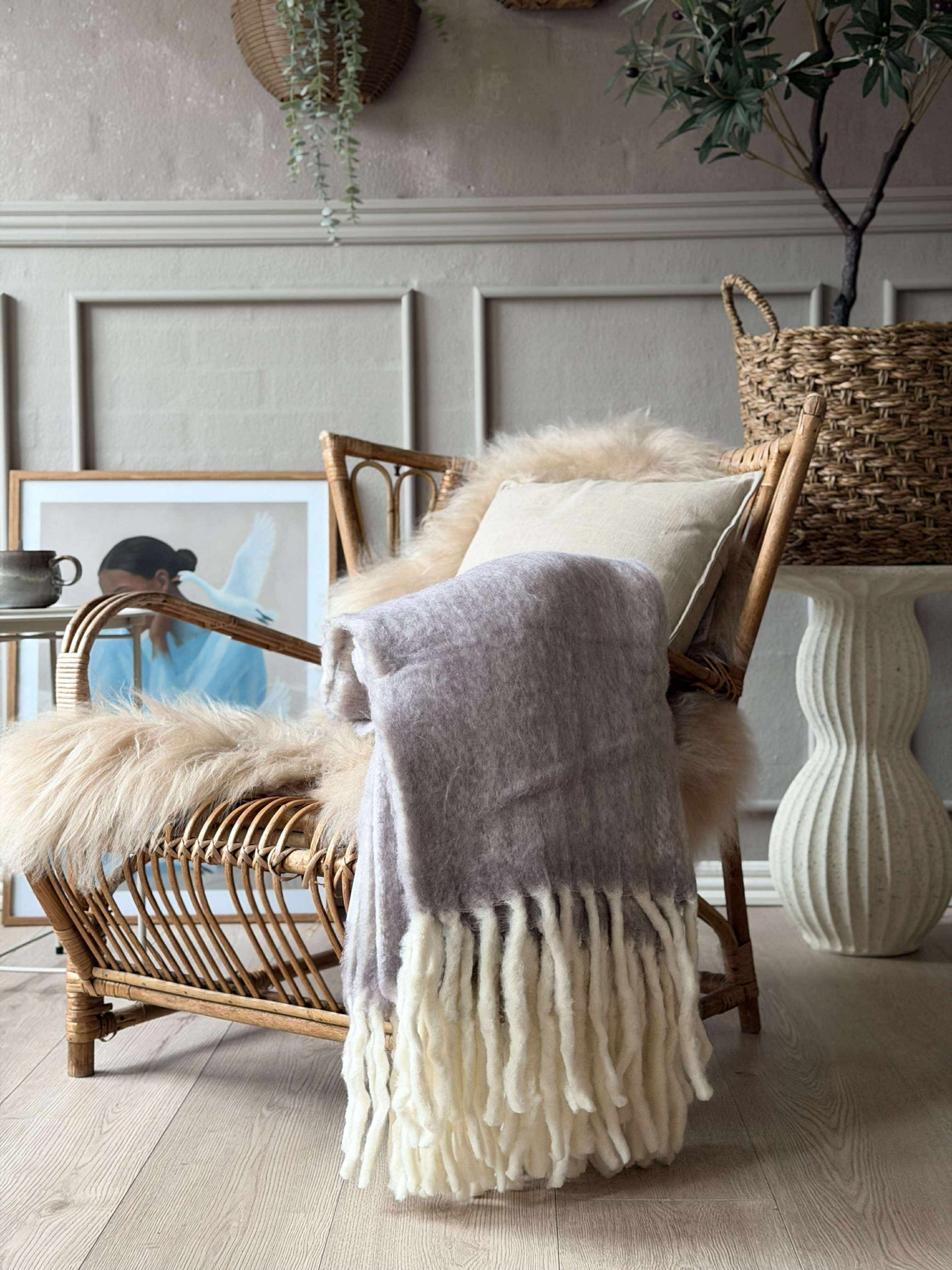 Deilig varmt pledd – Lavendel