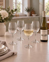 Vinglass Riflet med gullkant - 4 stk. 350 ml