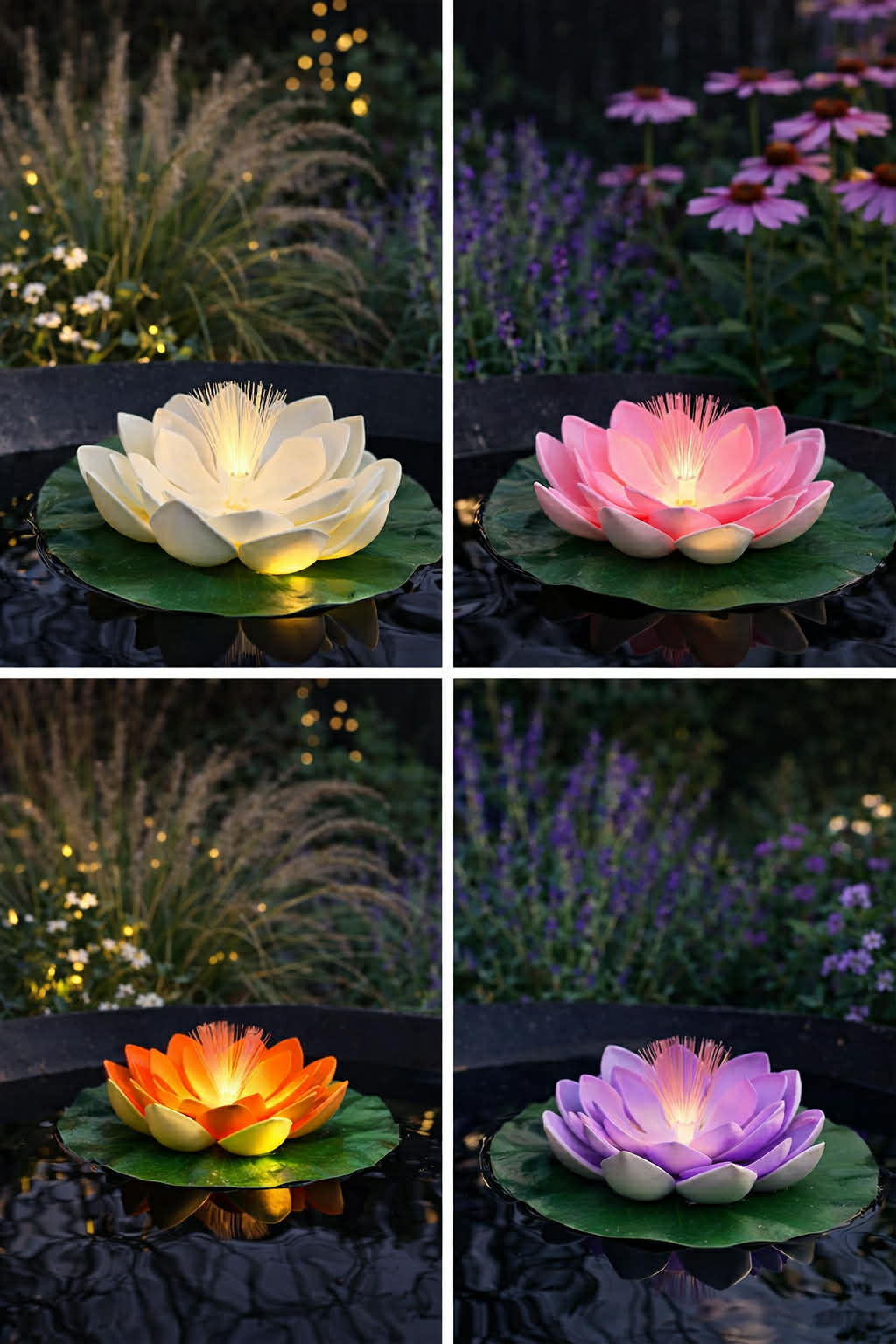 Lotus med solceller - Flere farger