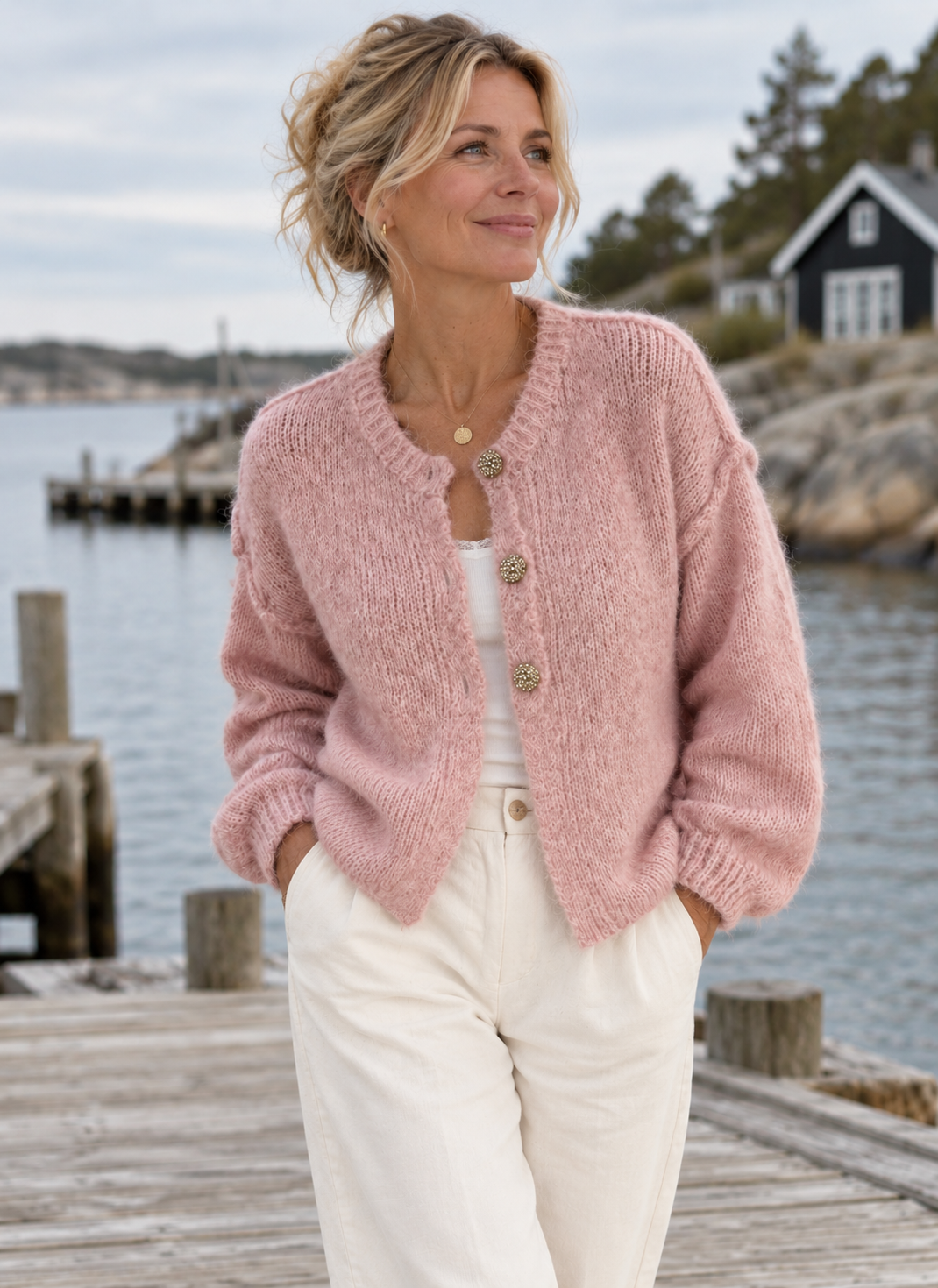 Cardigan Novella - Rosa