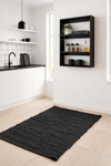 Gulvteppe i skinn – Svart 60x90 cm