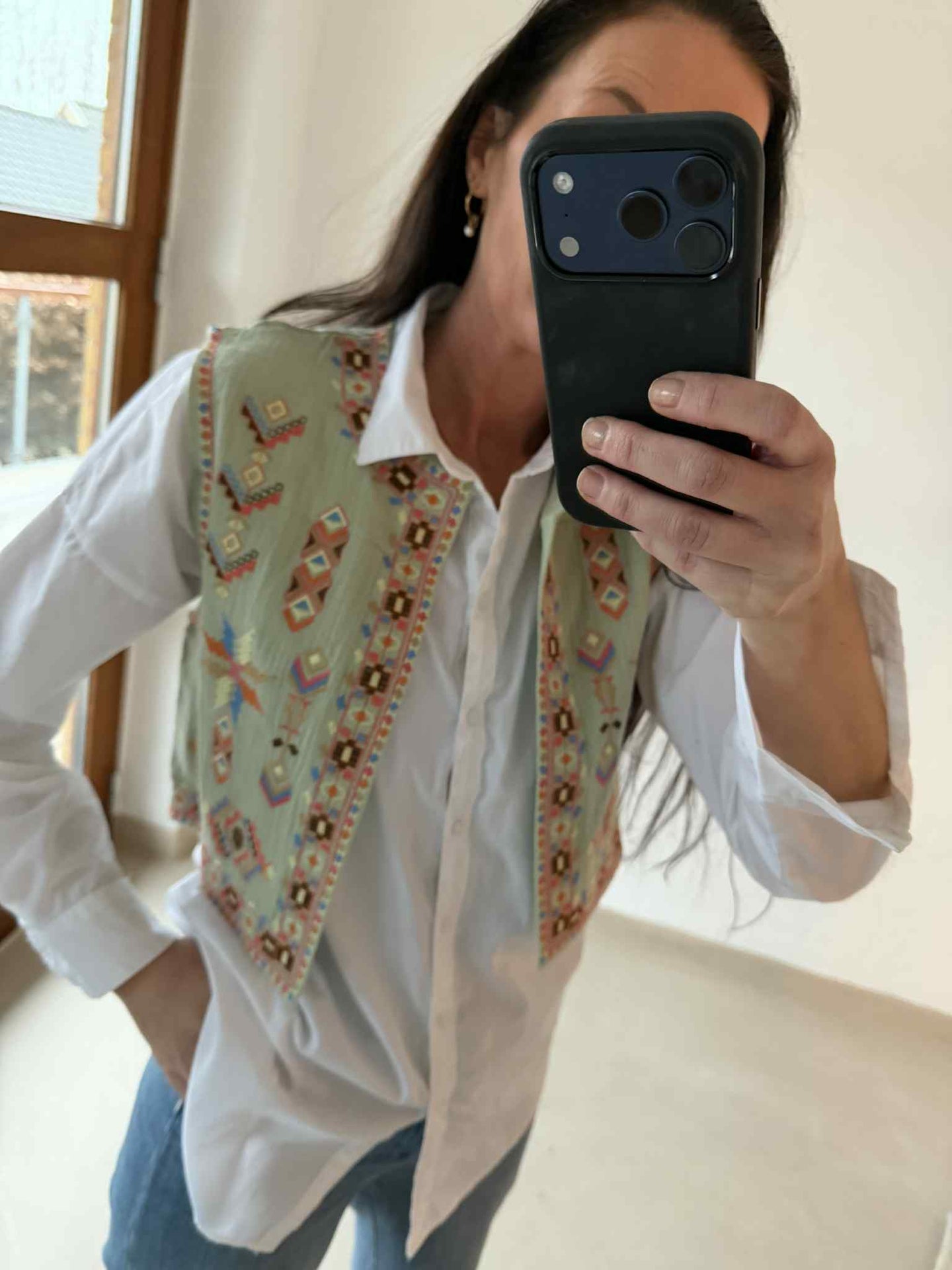 Vest Boho mint