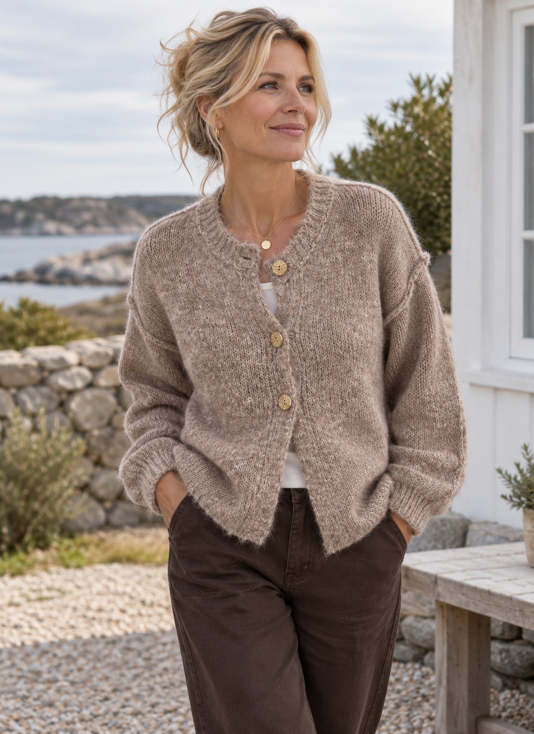 Cardigan Novella - Fango