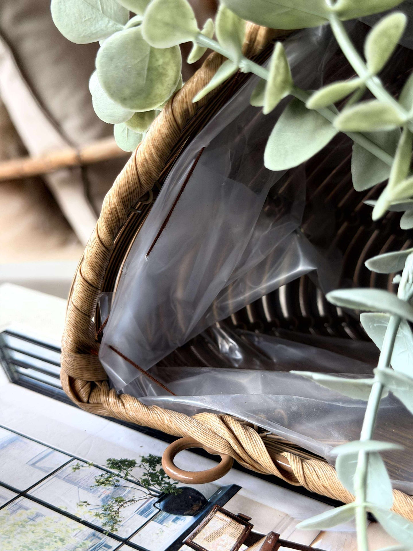 Plantekurv i Rattan