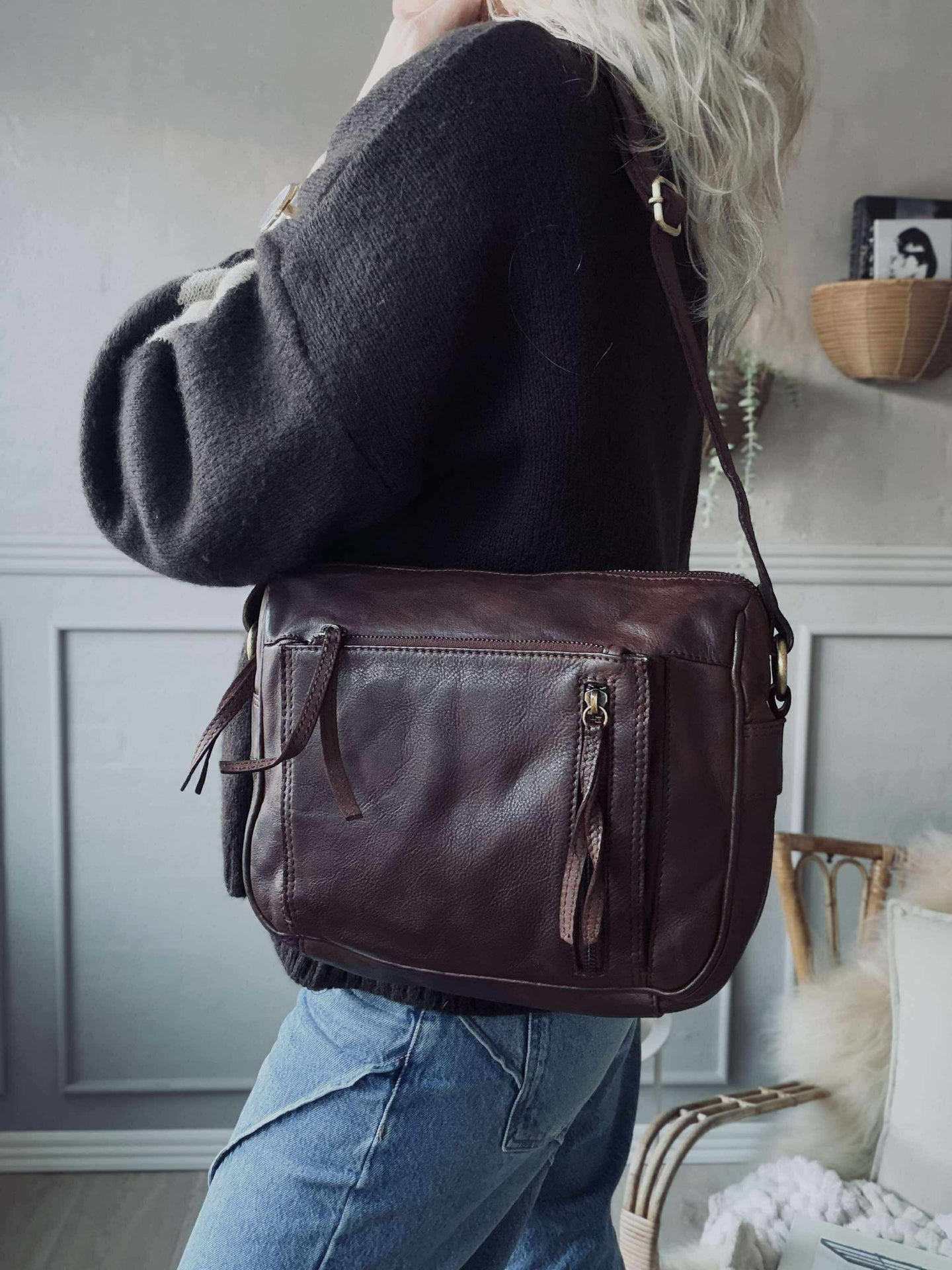 Crossbody Raw Boheme Big – Brown
