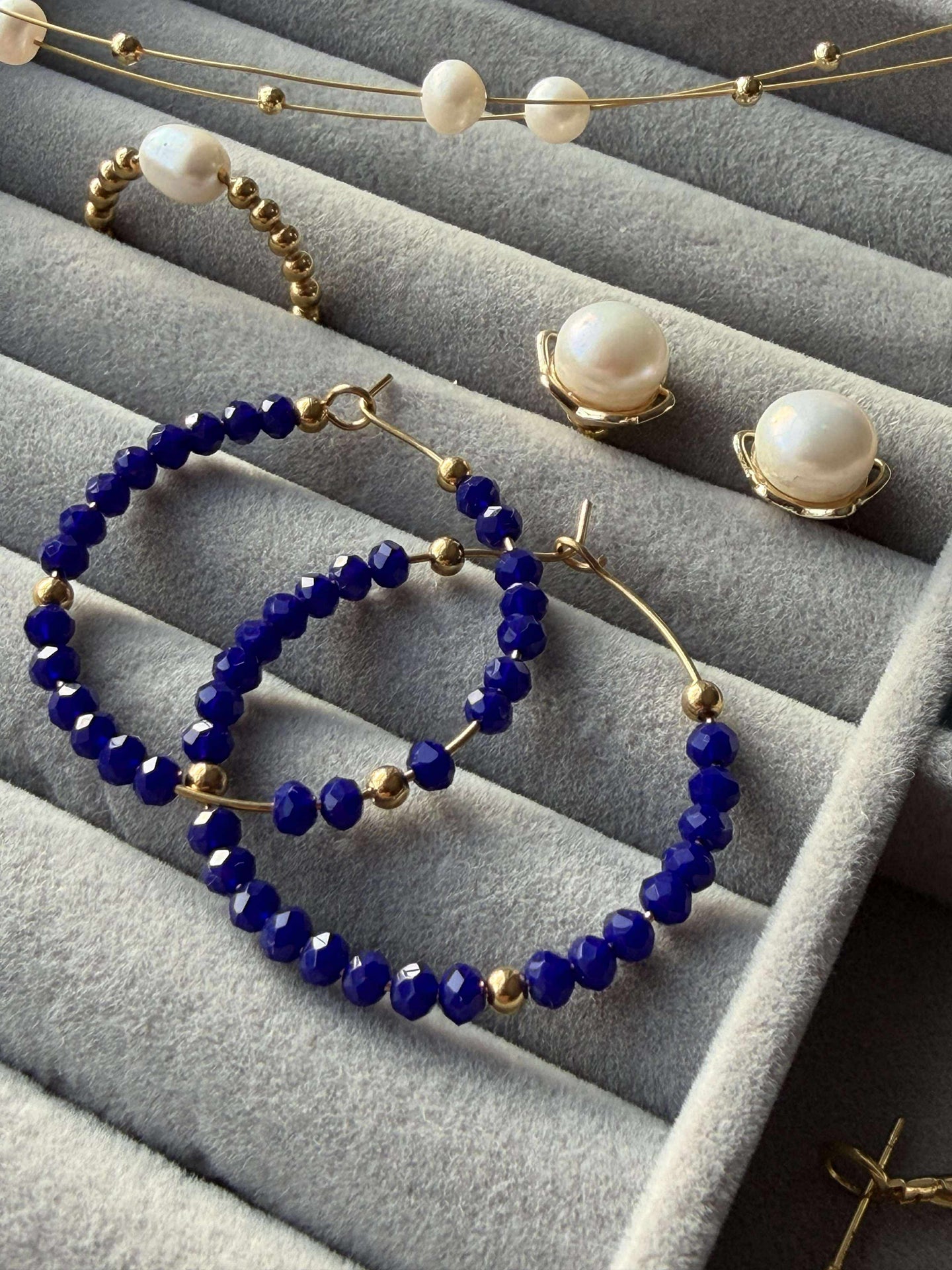Øreringer Merle – Royal Blue