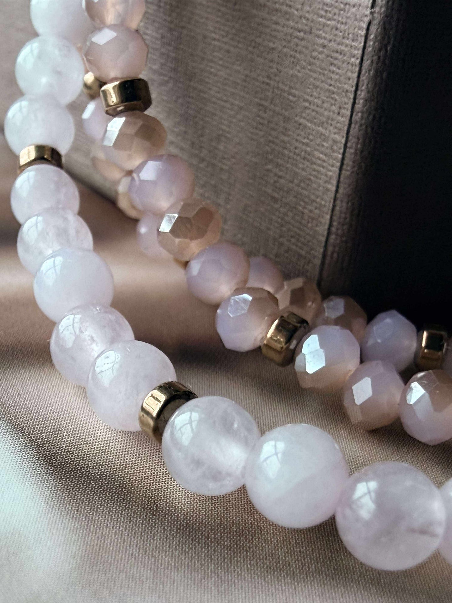 Armbånd Leah Soft Rose – Sett med 3 stk