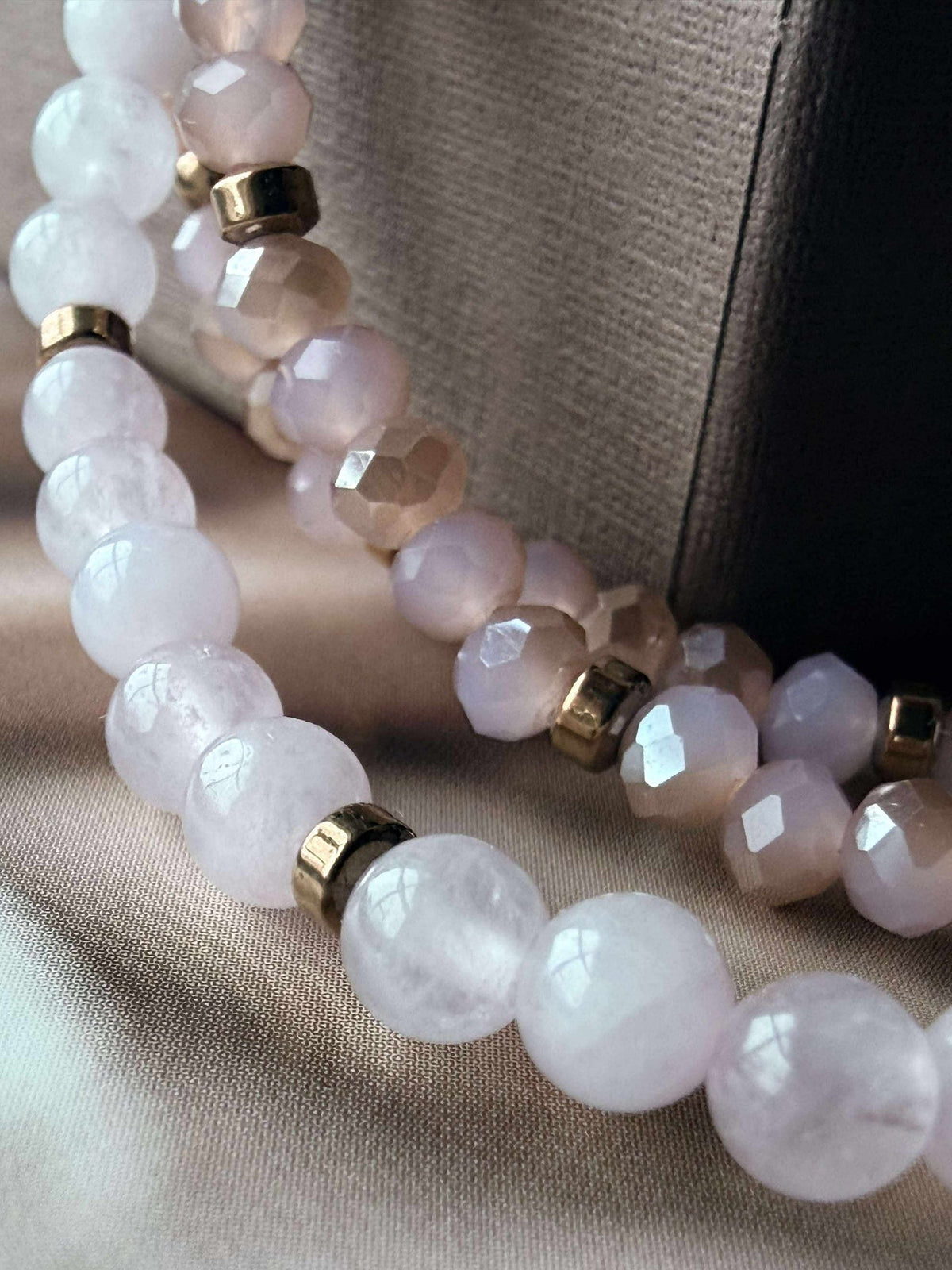 Armbånd Leah Soft Rose – Sett med 3 stk