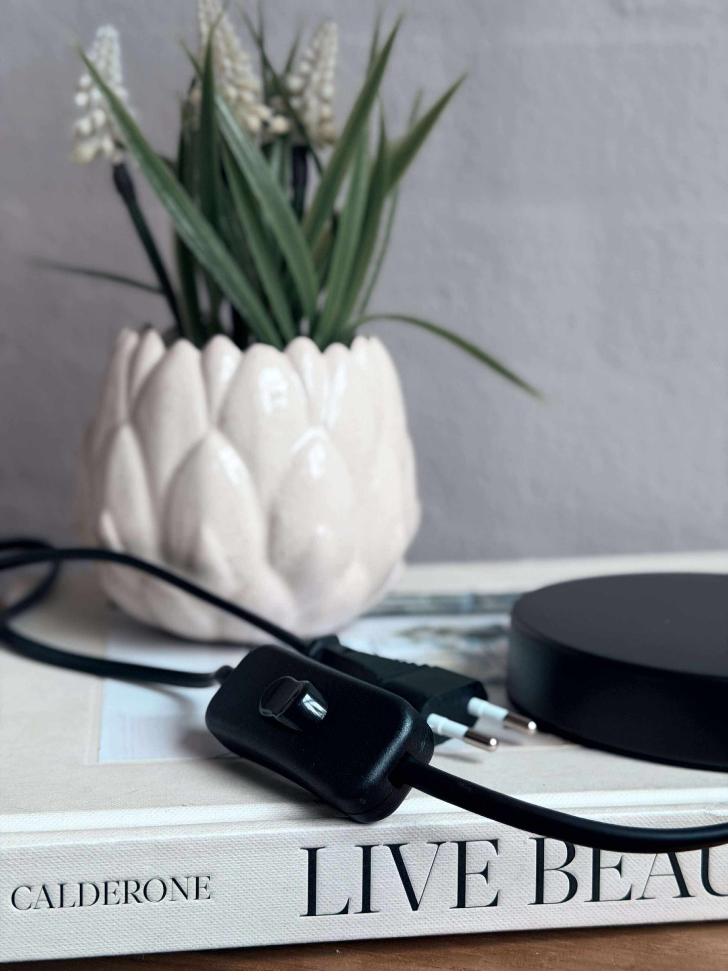 Bordlampe - Svart metall