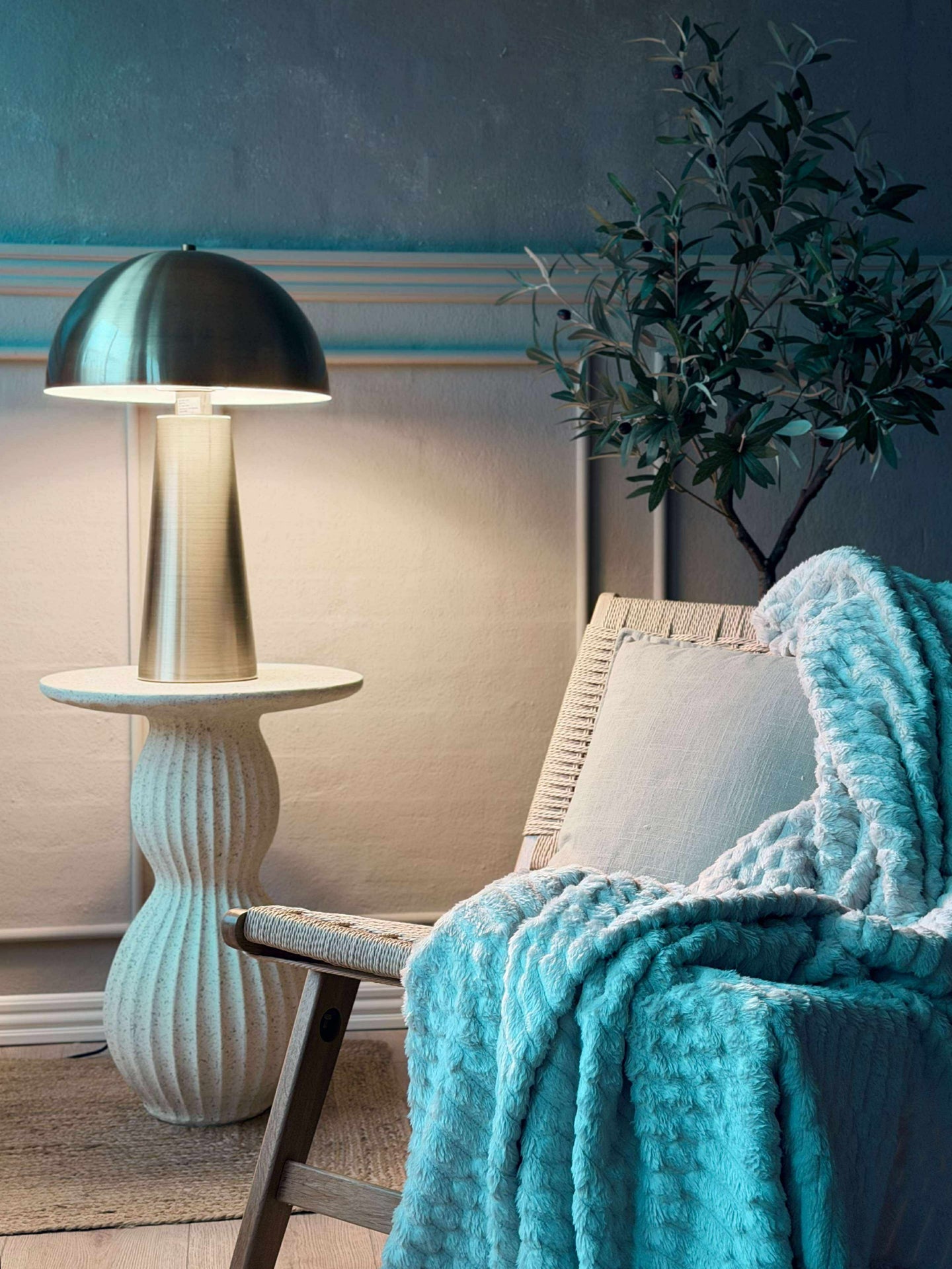 Stor bordlampe - Gold