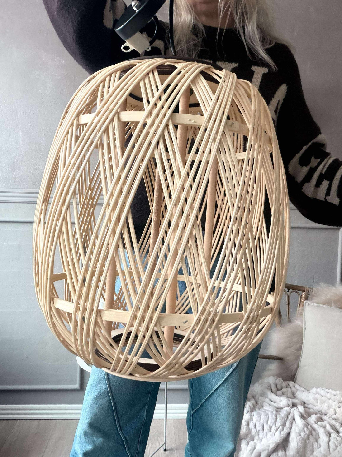 Lampe Rattan - Dia 35 cm