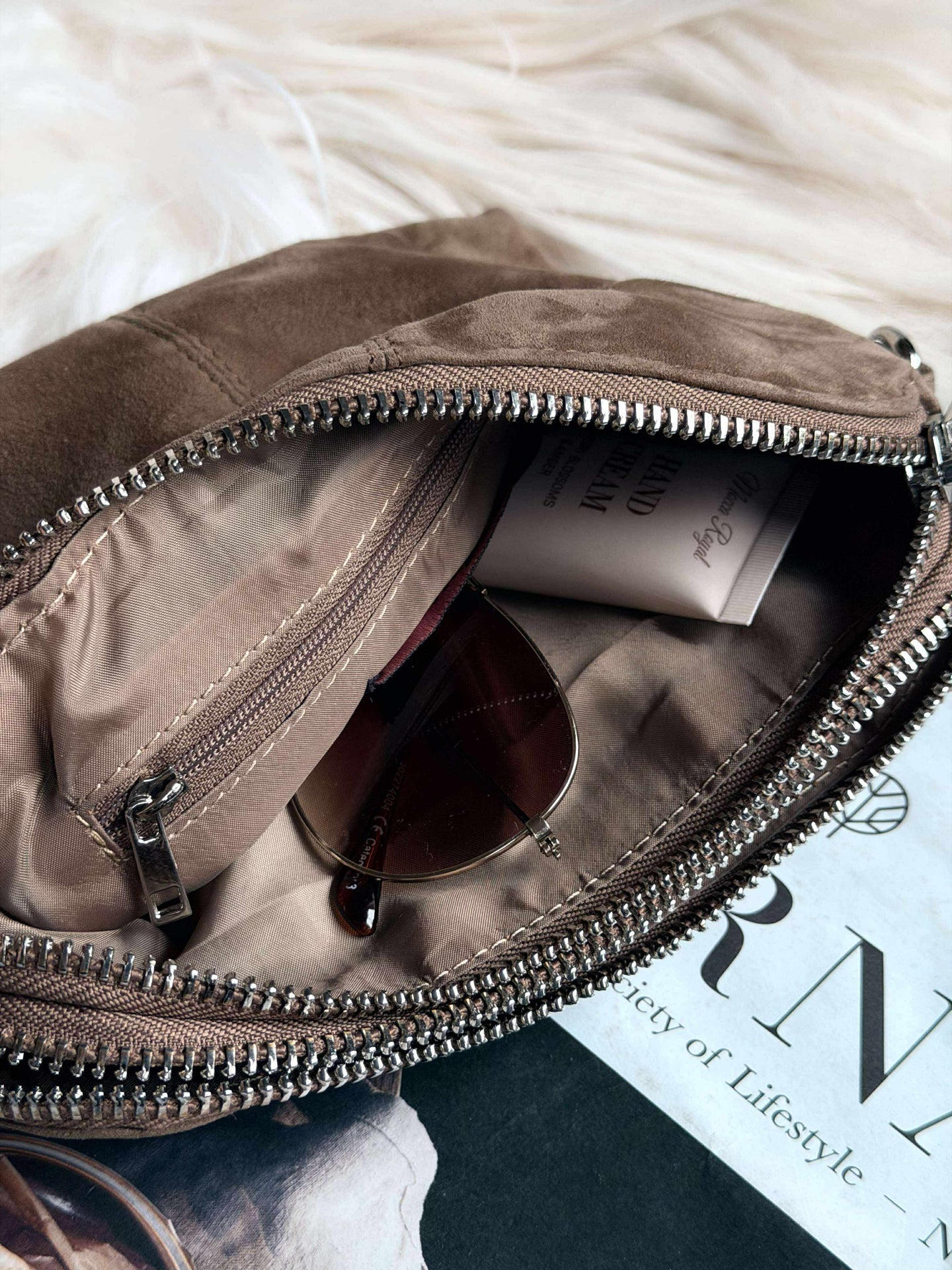 Crossbody clutch ALICE - Nudebrun