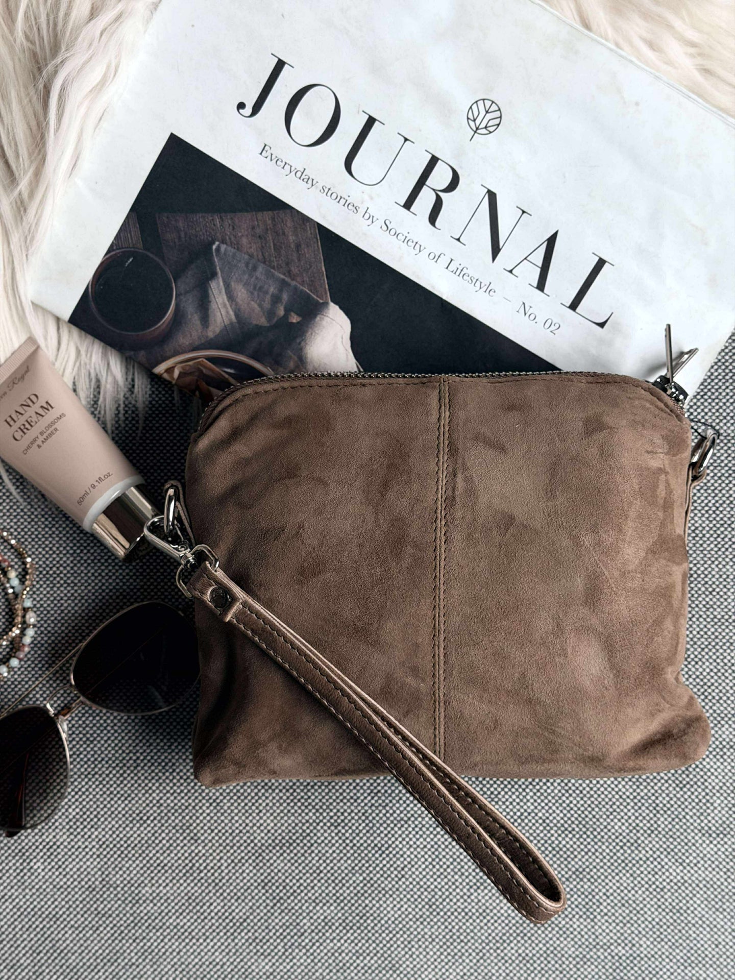 Crossbody clutch ALICE - Nudebrun
