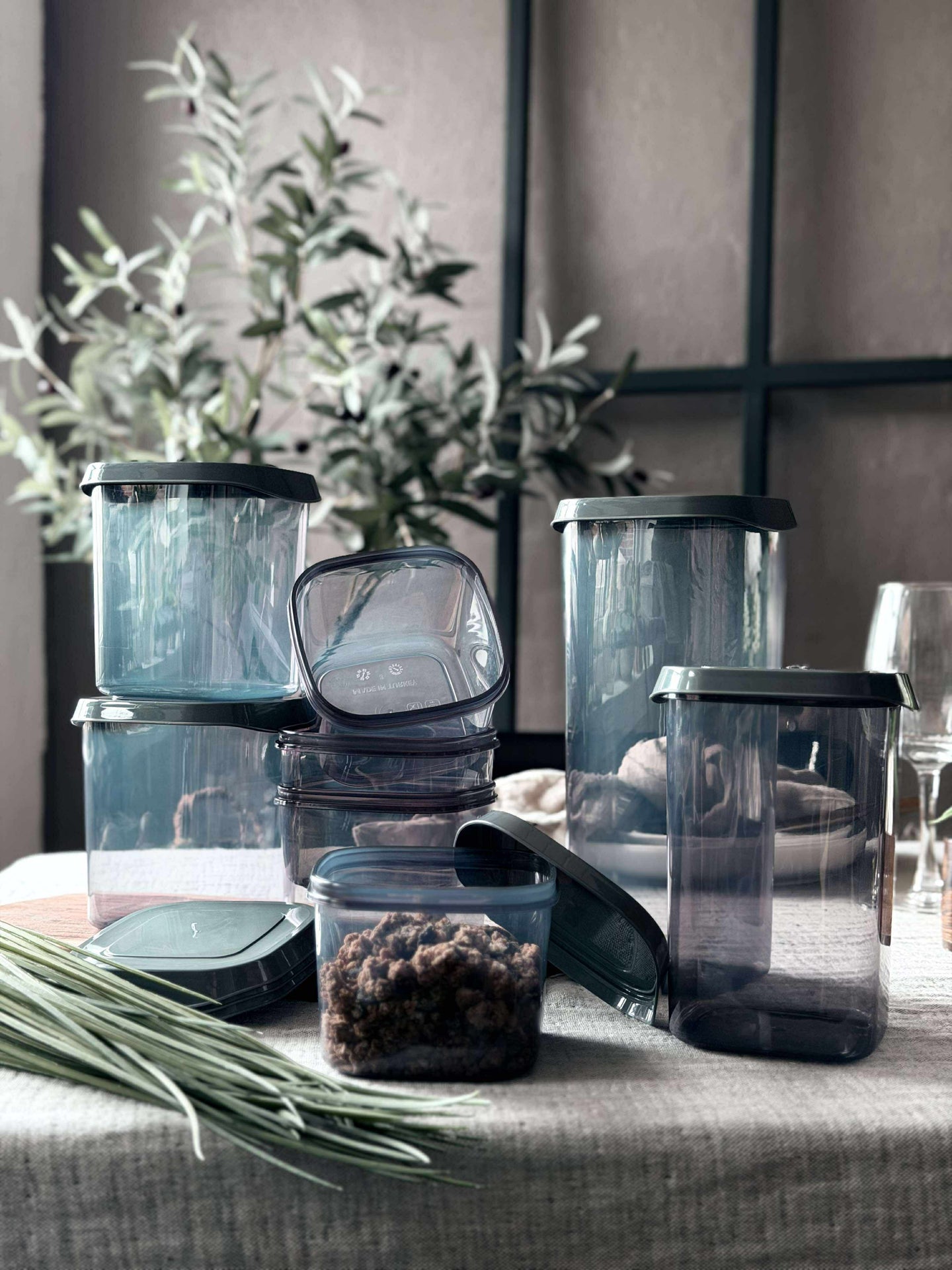 Oppbevaringsbokser – Sett med 8 stk