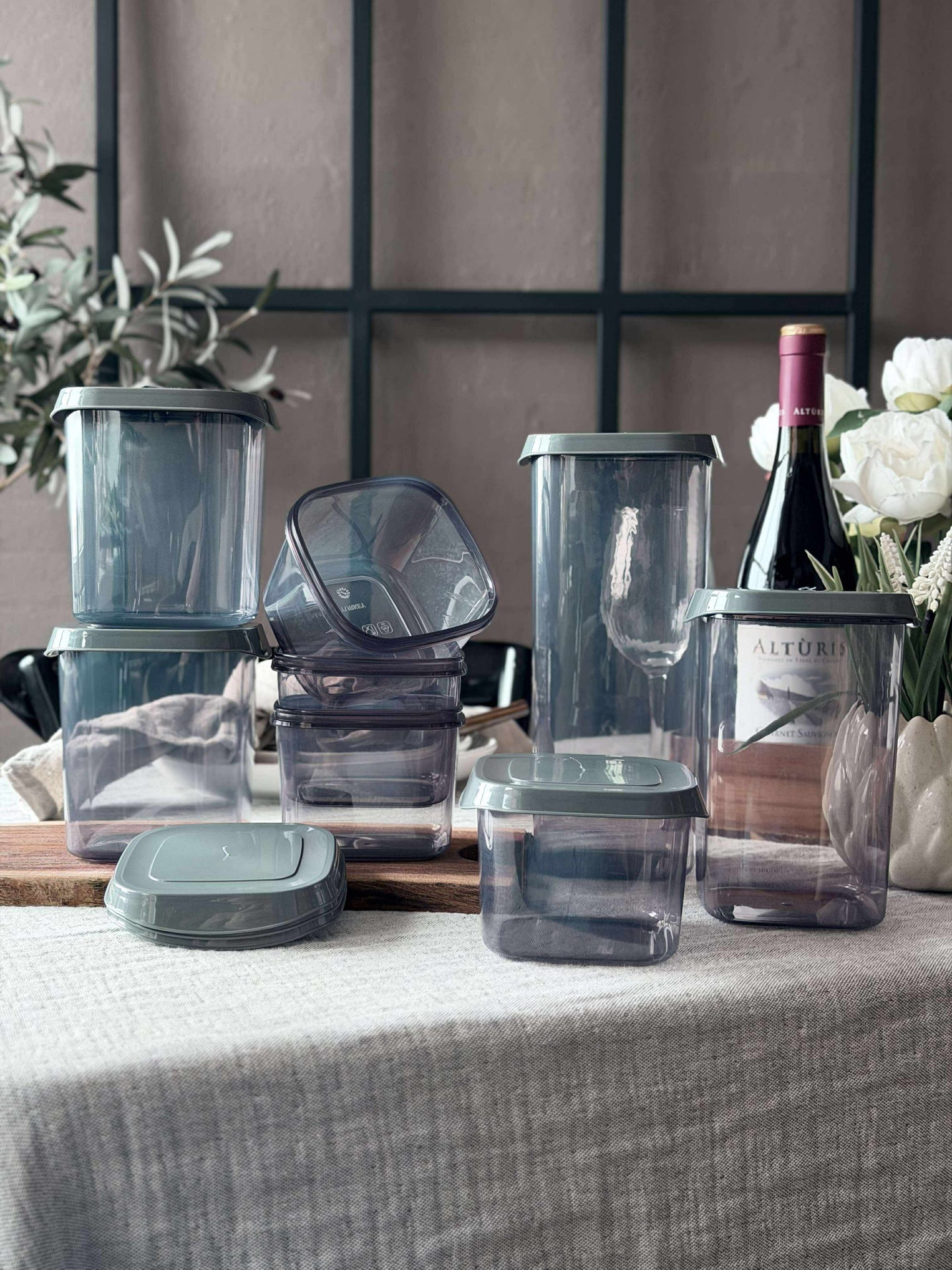 Oppbevaringsbokser – Sett med 8 stk