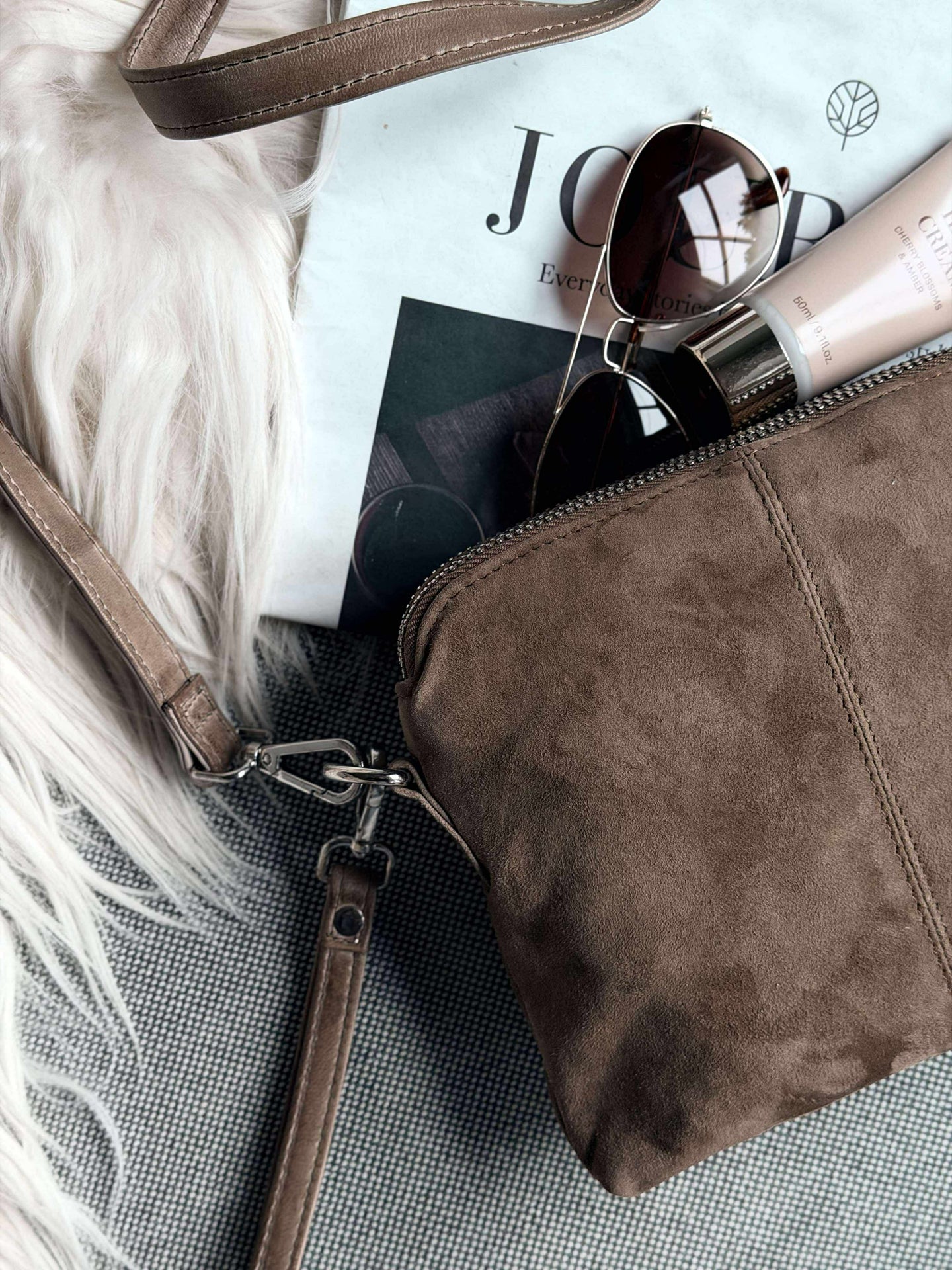 Crossbody clutch ALICE - Nudebrun