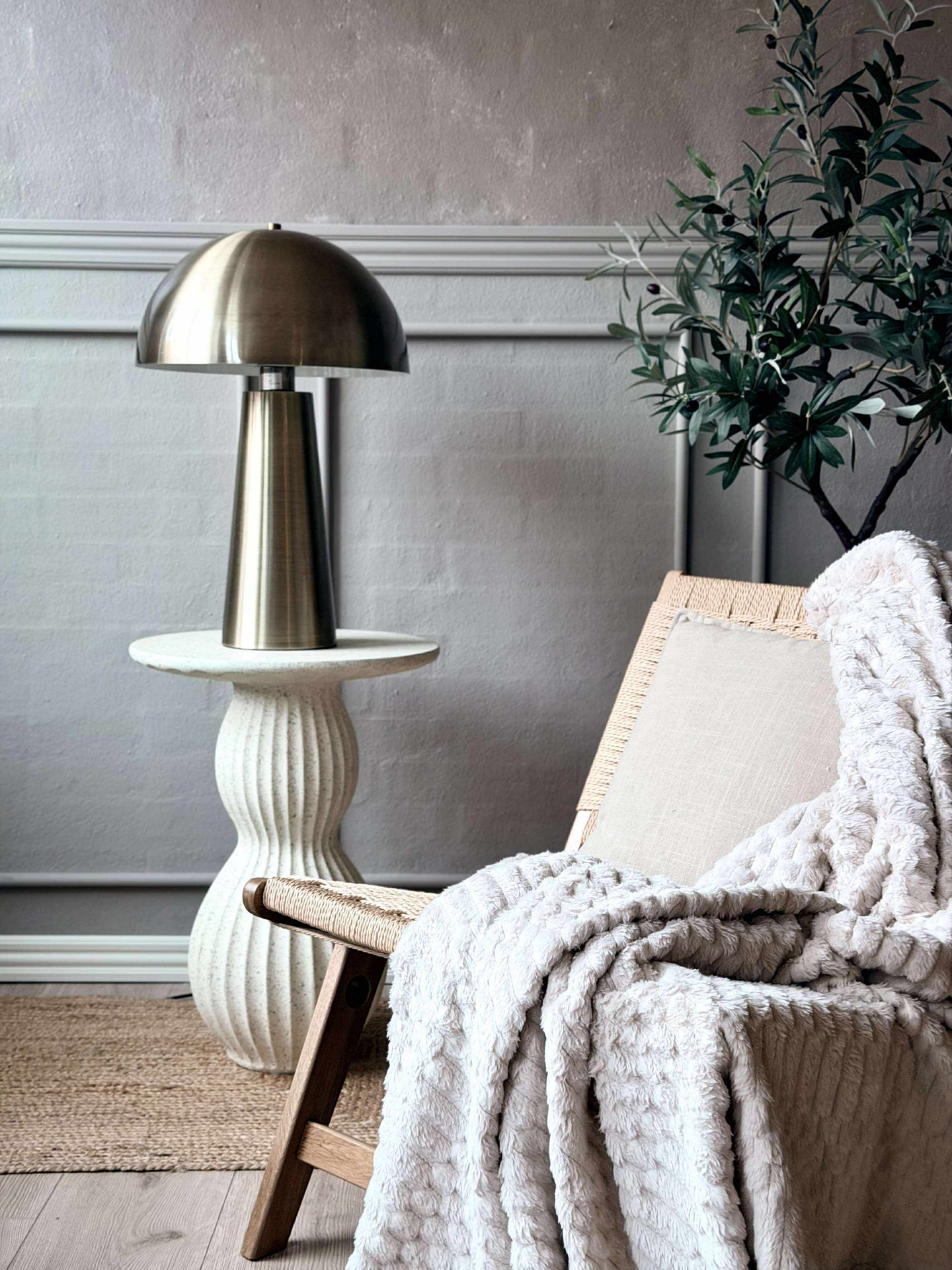 Stor bordlampe - Gold