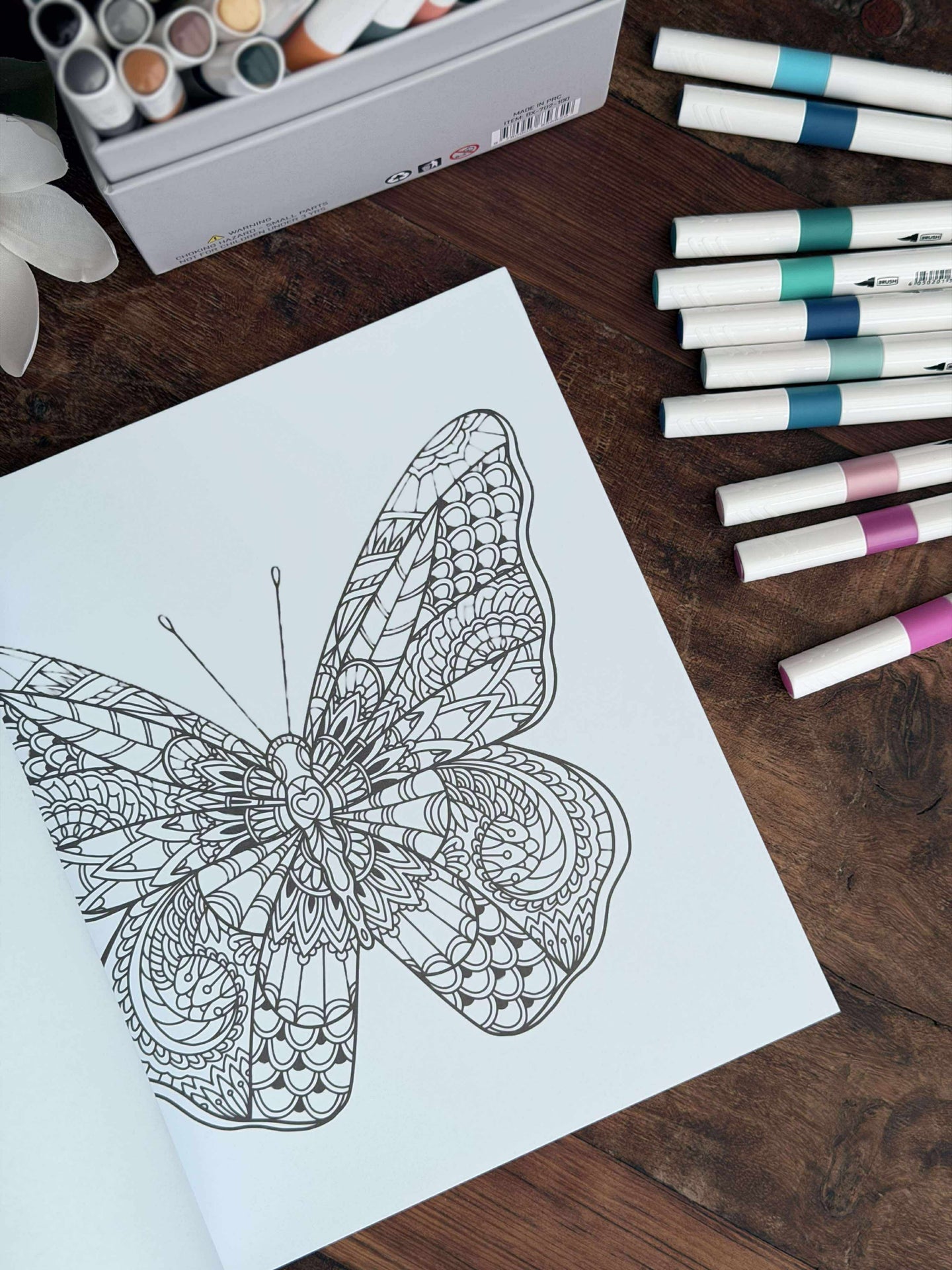 Fargebok for voksne - Blader & Blomster