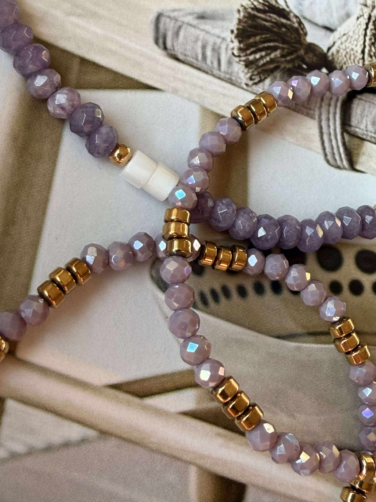 Armbånd Sarabella Lavendel – Sett med 3 stk