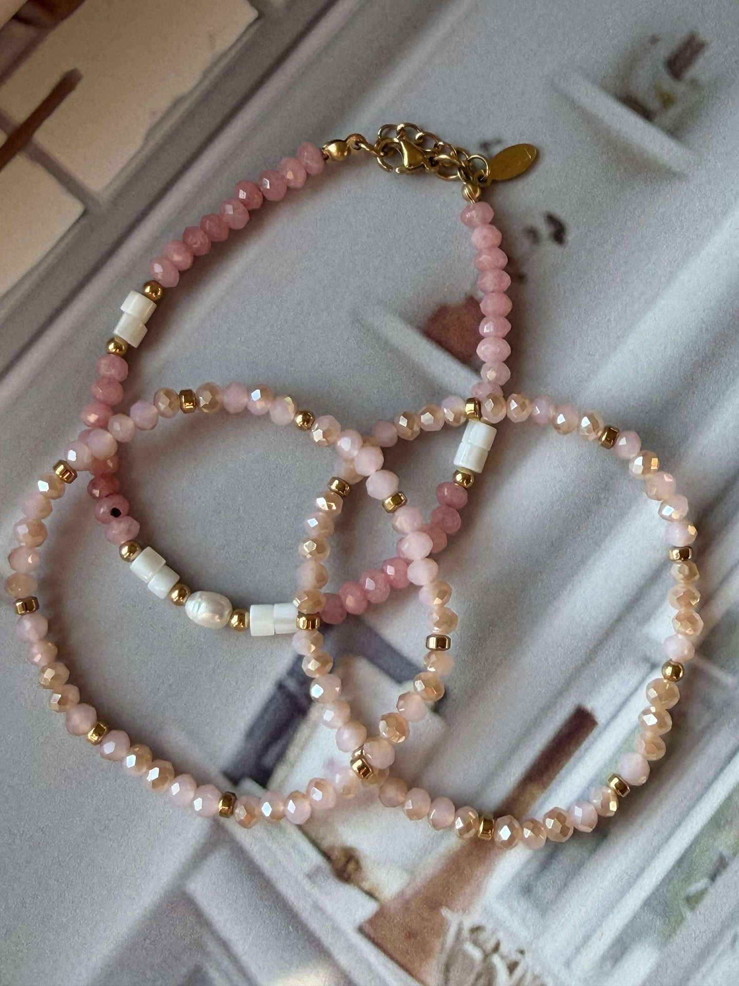 Armbånd Sarabella Soft Rose – Sett med 3 stk