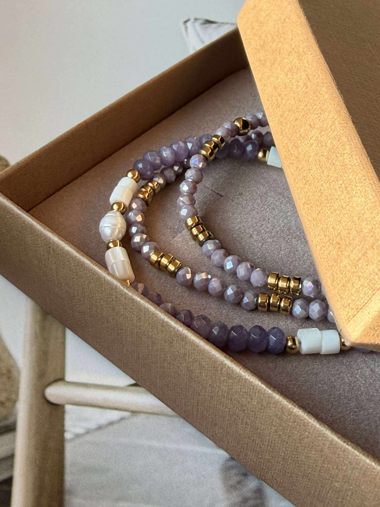 Armbånd Sarabella Lavendel – Sett med 3 stk
