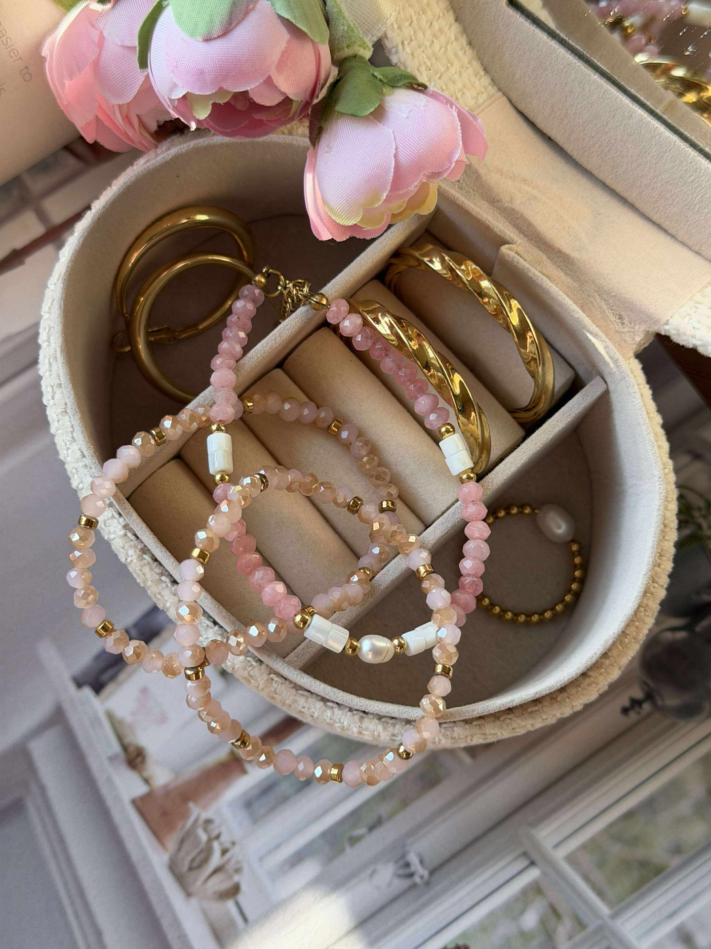 Armbånd Sarabella Soft Rose – Sett med 3 stk
