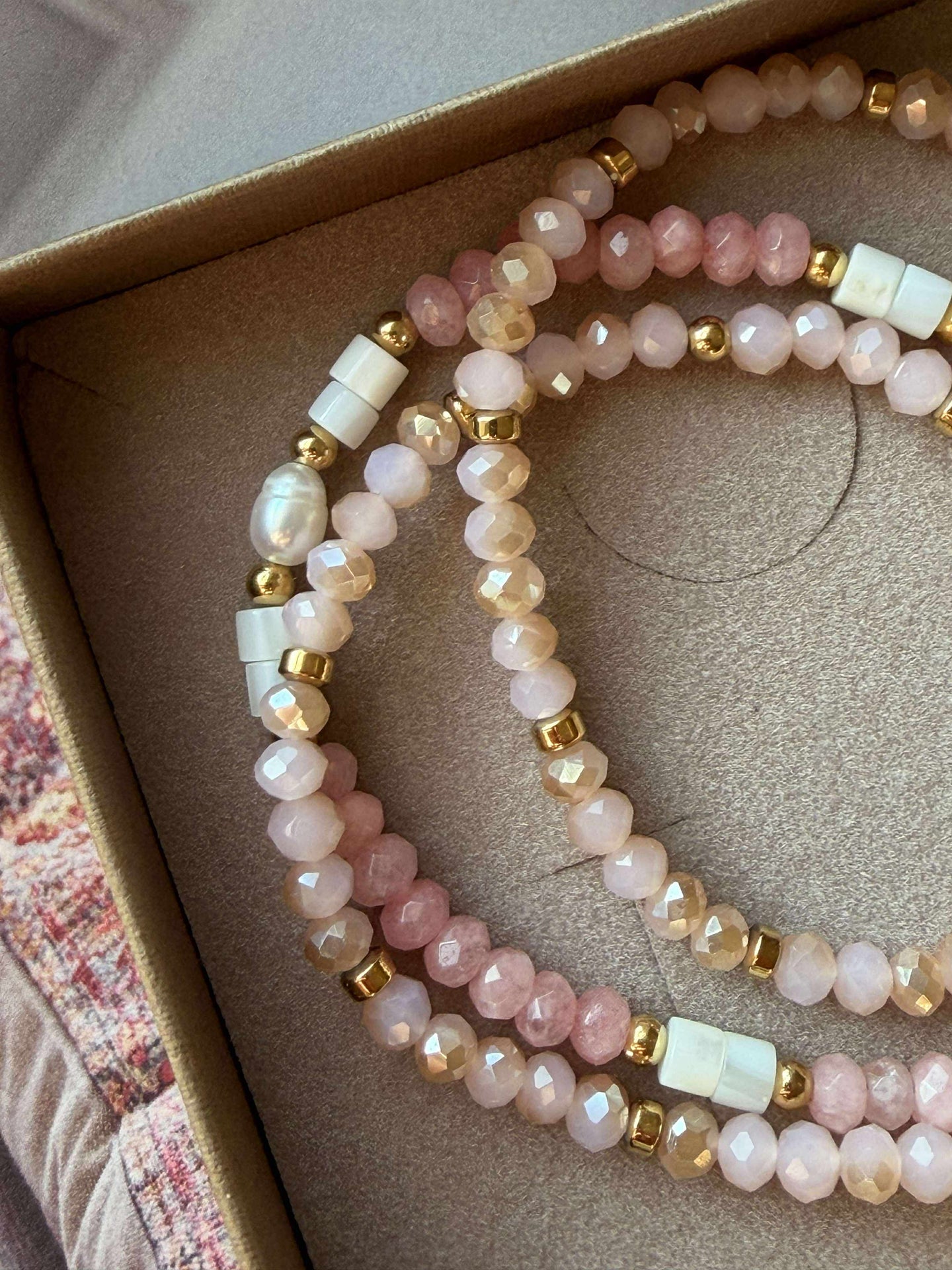Armbånd Sarabella Soft Rose – Sett med 3 stk