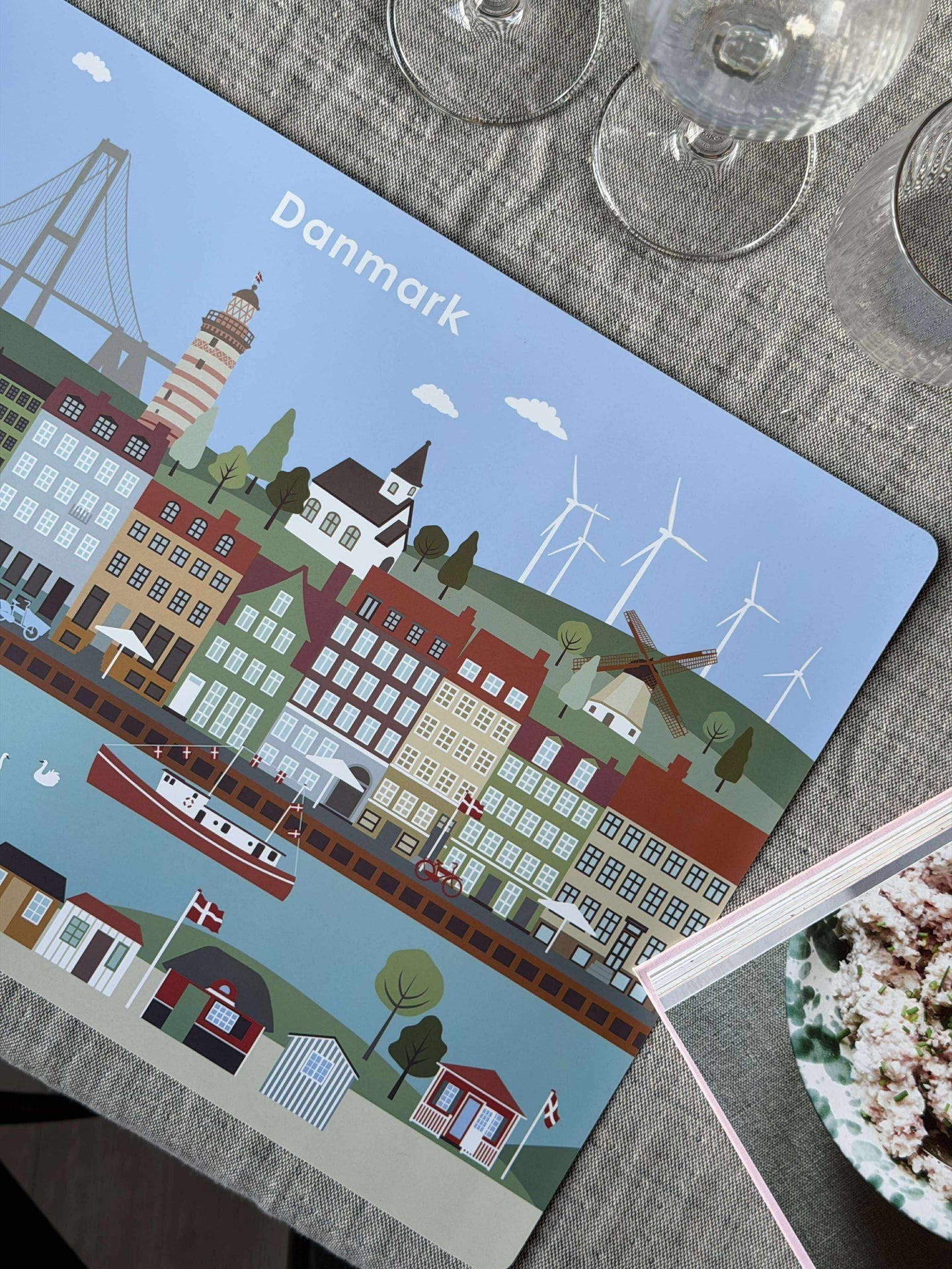 Bordbrikker 4 stk. - Wonderful Denmark