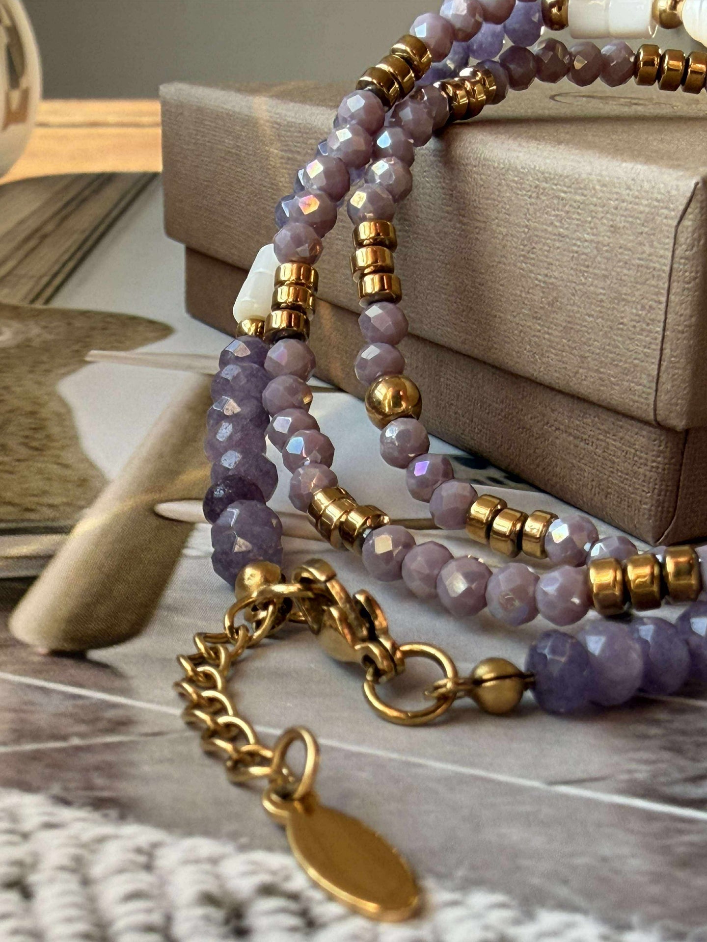 Armbånd Sarabella Lavendel – Sett med 3 stk