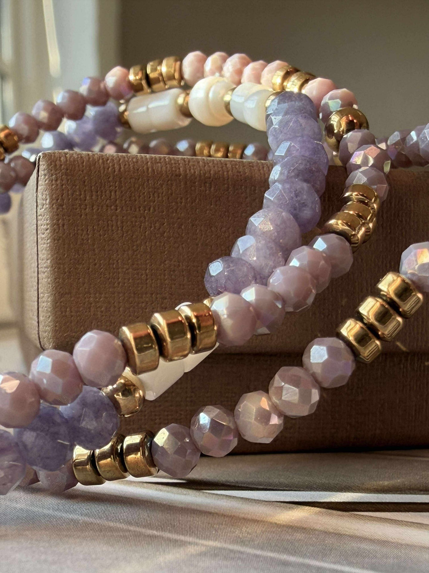 Armbånd Sarabella Lavendel – Sett med 3 stk