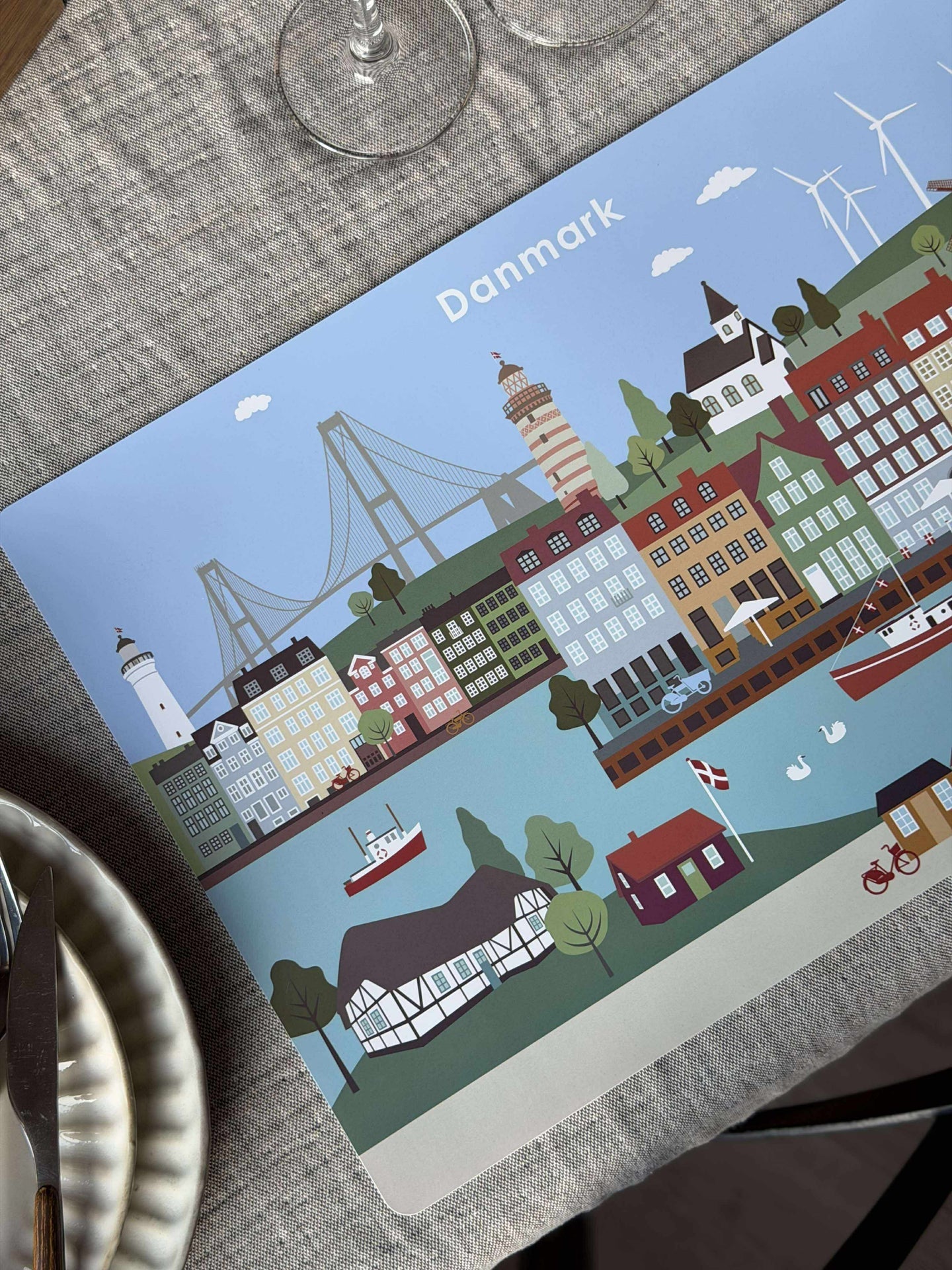 Bordbrikker 4 stk. - Wonderful Denmark