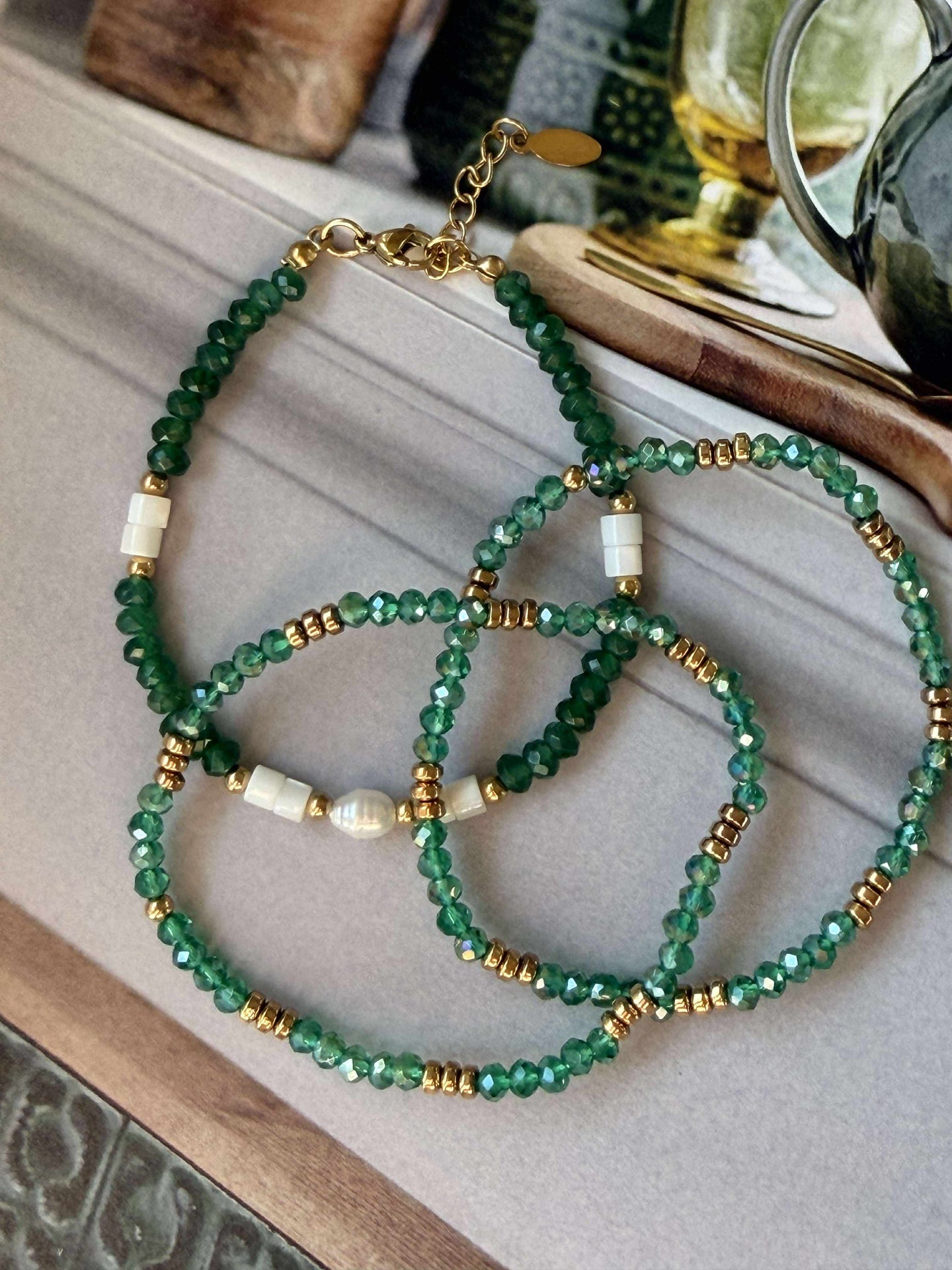 Armbånd Sarabella Emerald – Sett med 3 stk