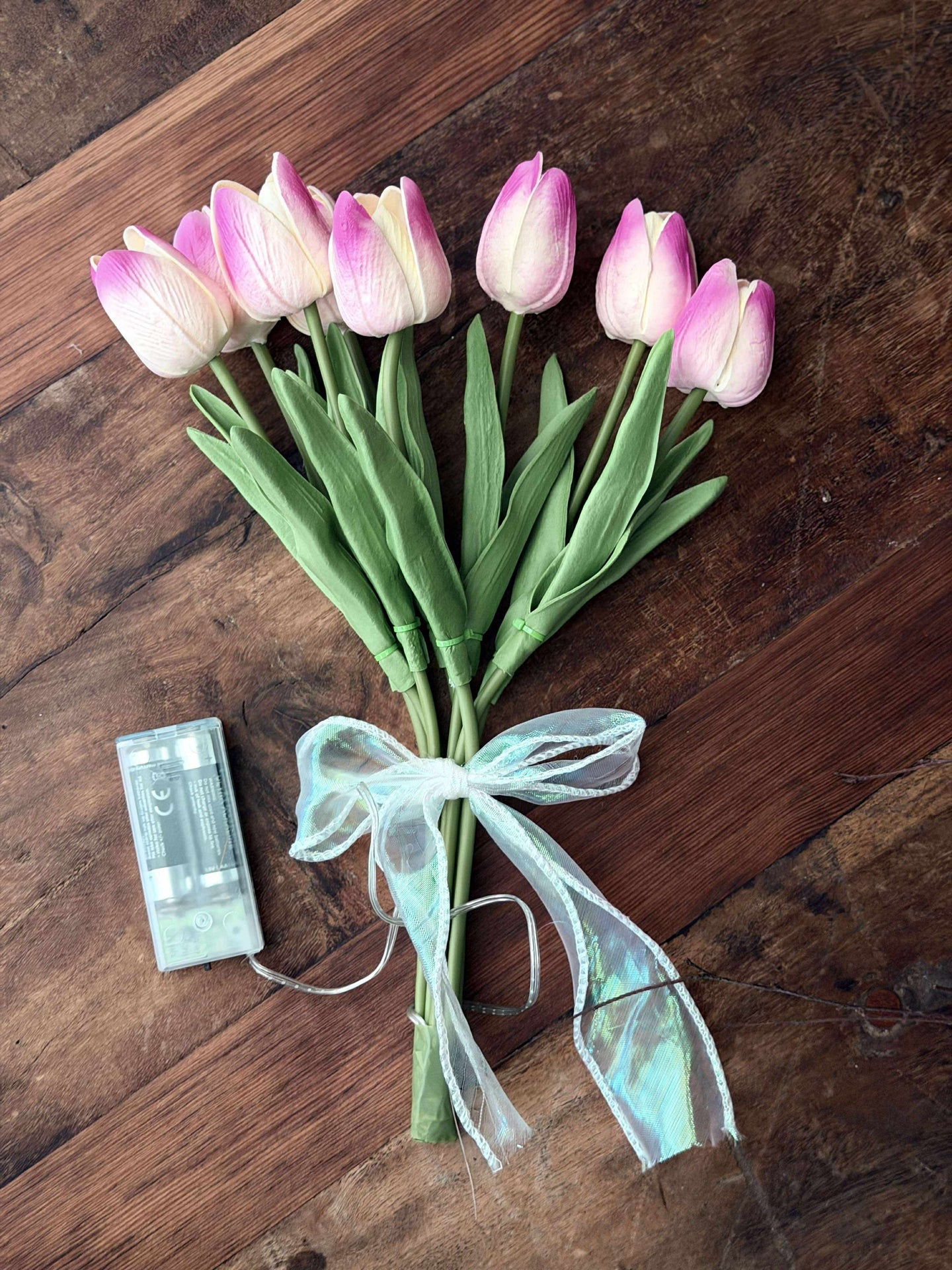 Tulipaner med lys - Lys rosa