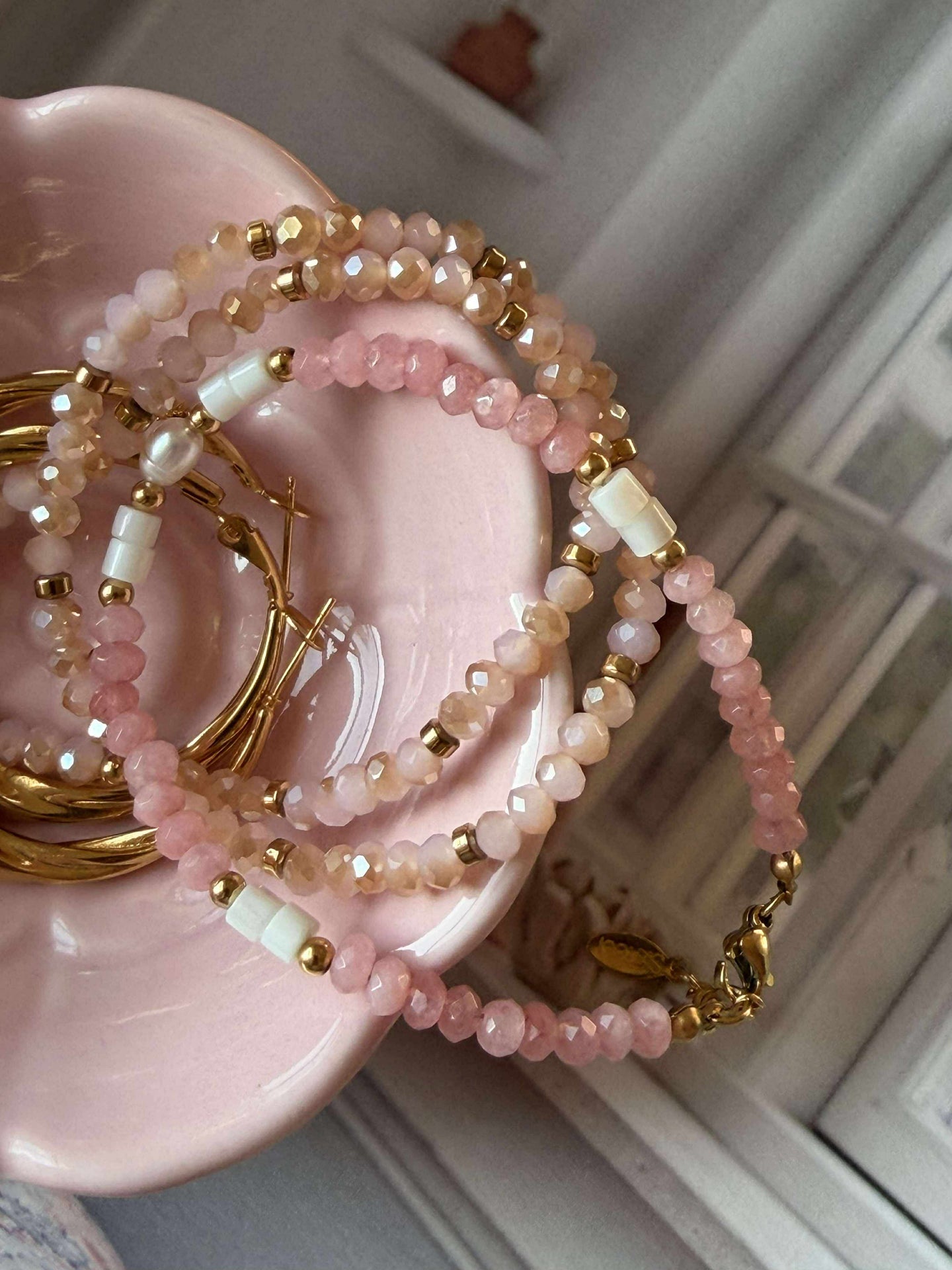 Armbånd Sarabella Soft Rose – Sett med 3 stk