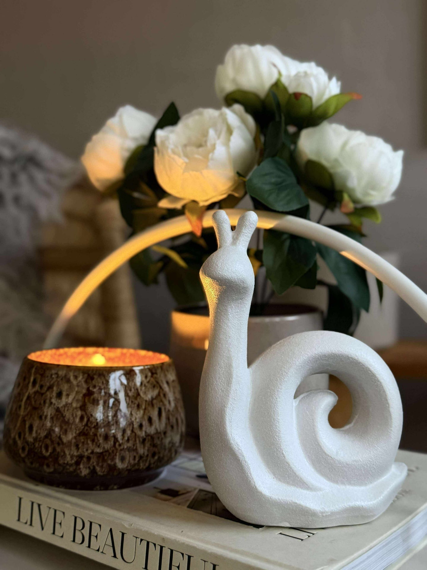 Deco snegl - Hvit eller beige