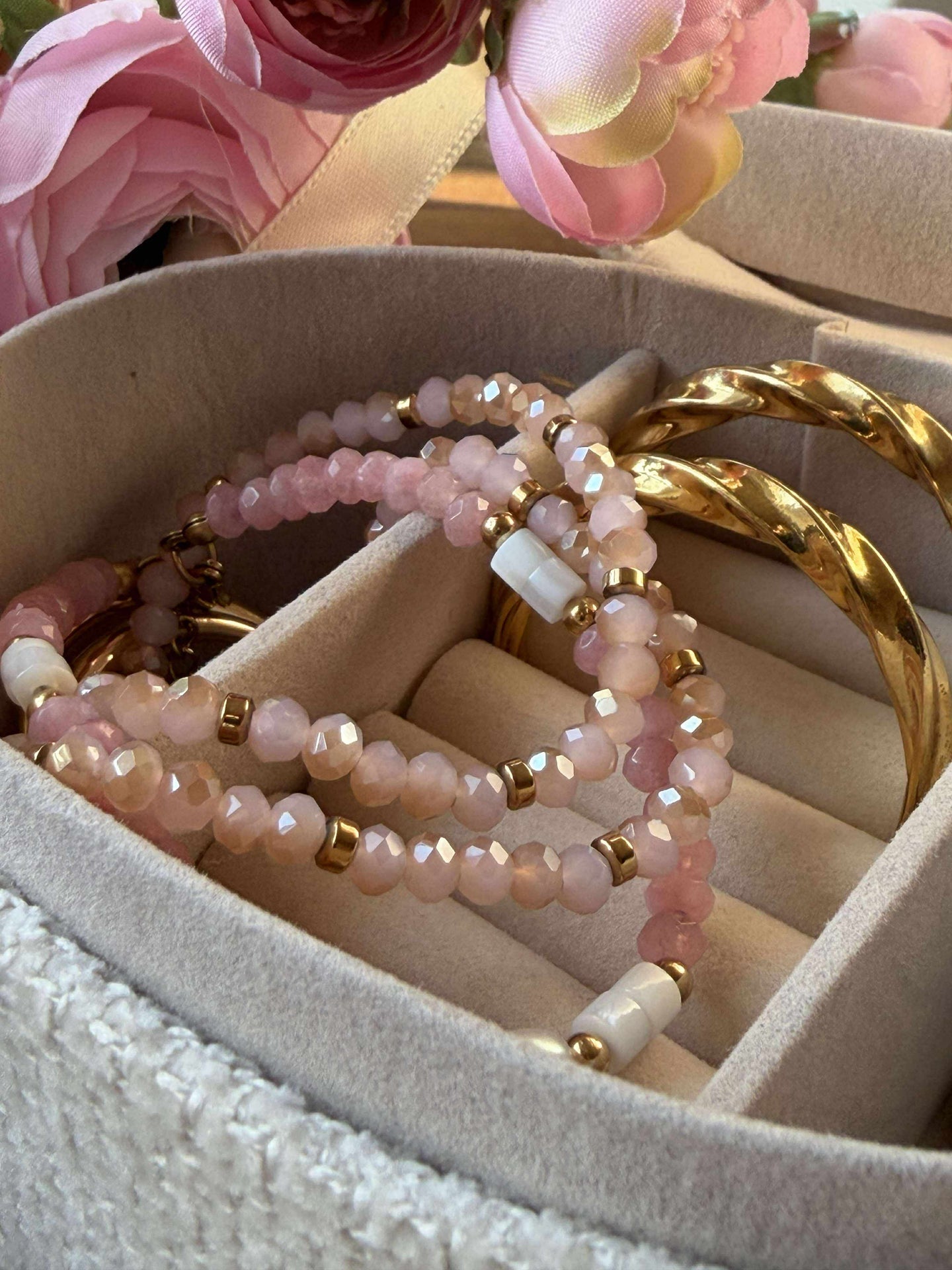 Armbånd Sarabella Soft Rose – Sett med 3 stk