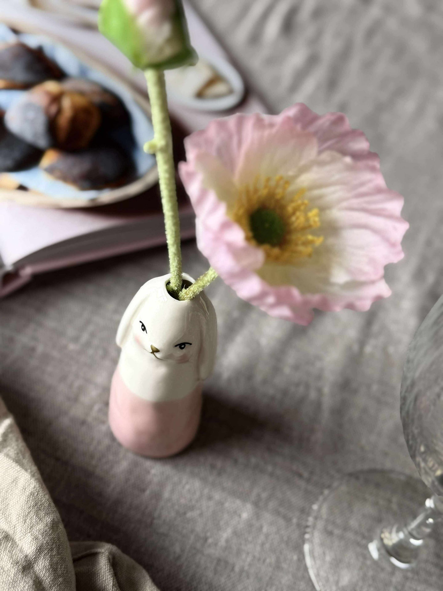 Vase - Rosa kanin i flere størrelser