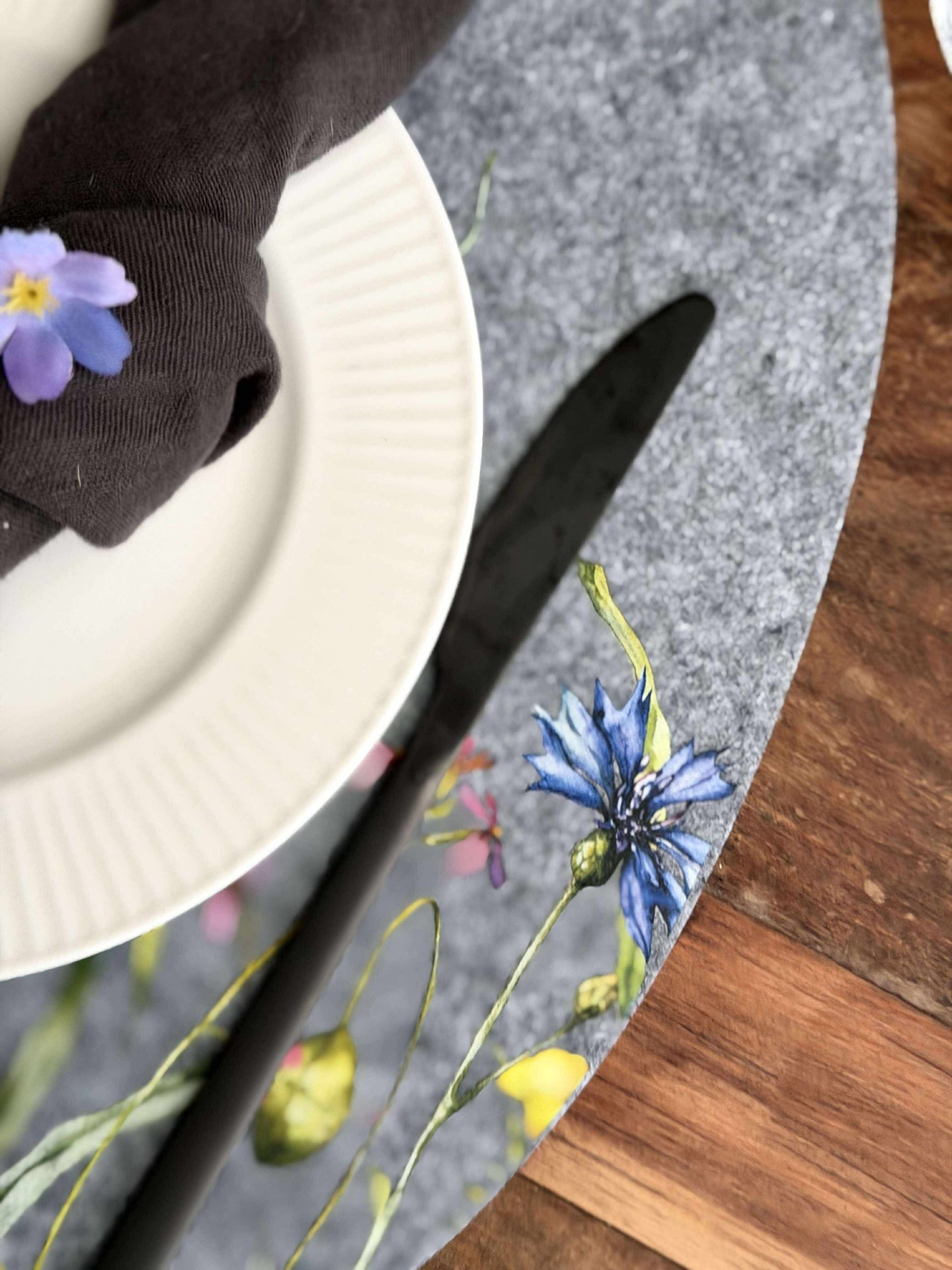 Dekkebrikke påske - Grå oval