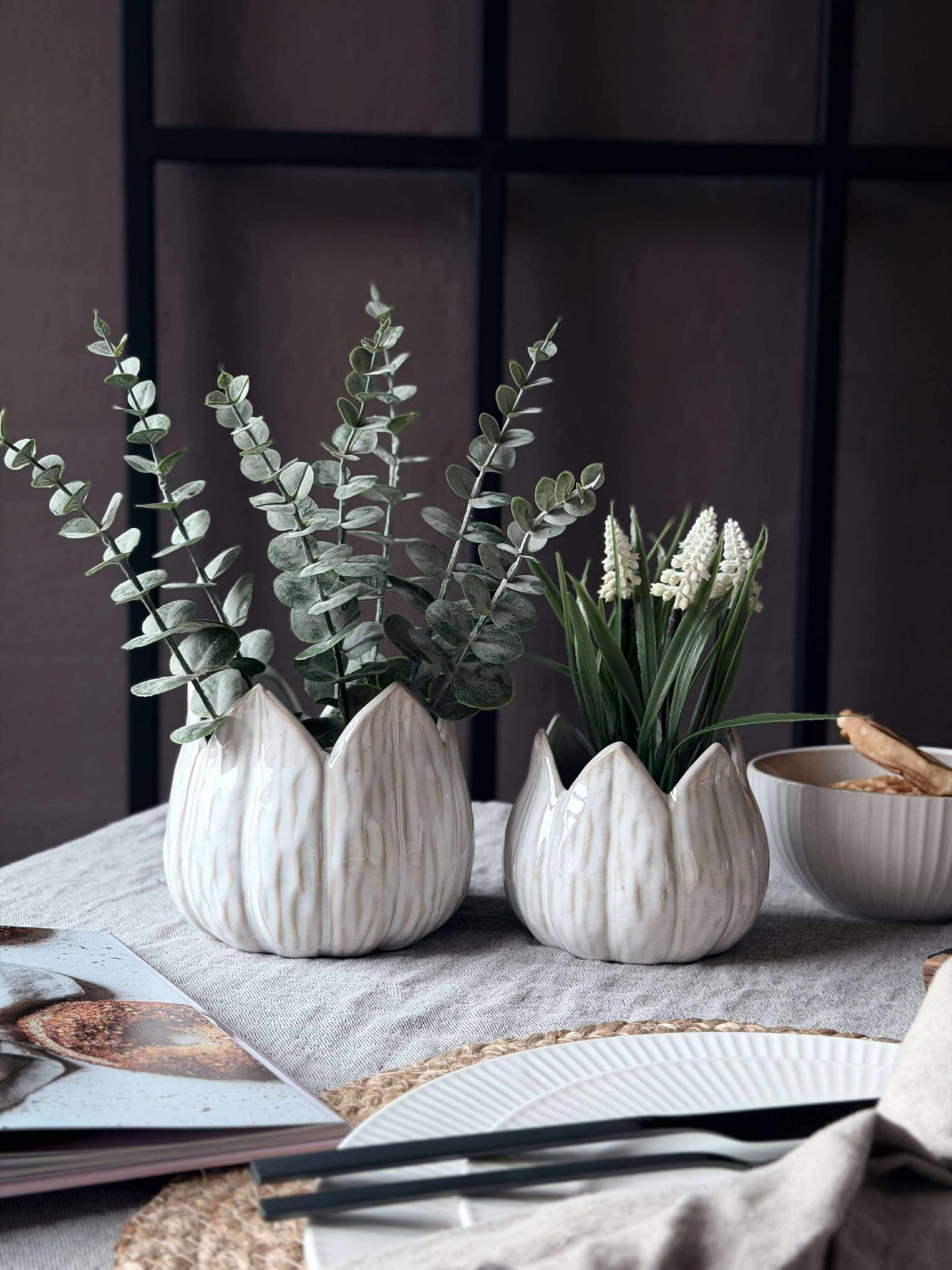 Urtepotter TULIP hvit - Flere størrelser