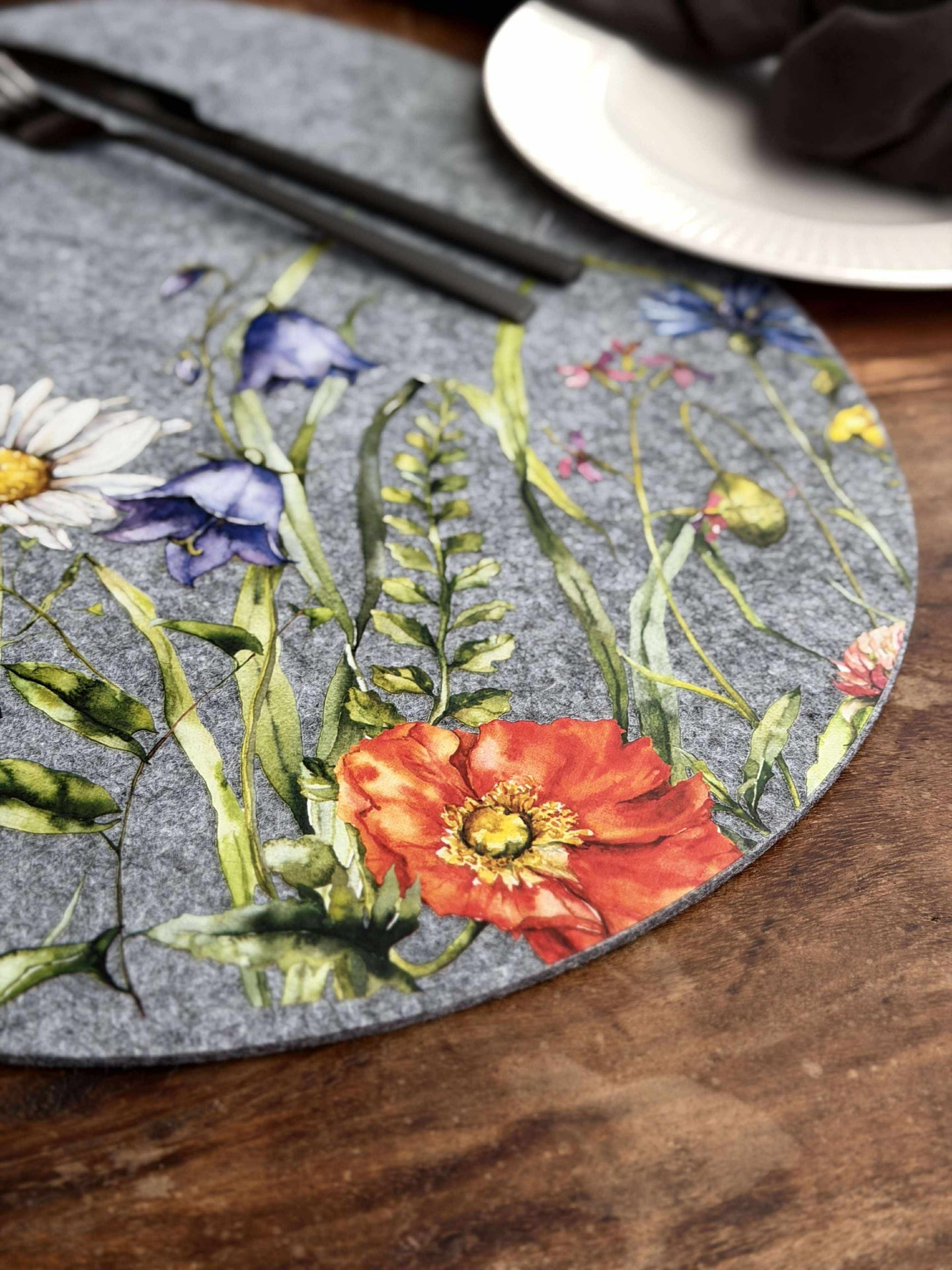 Dekkebrikke påske - Grå oval