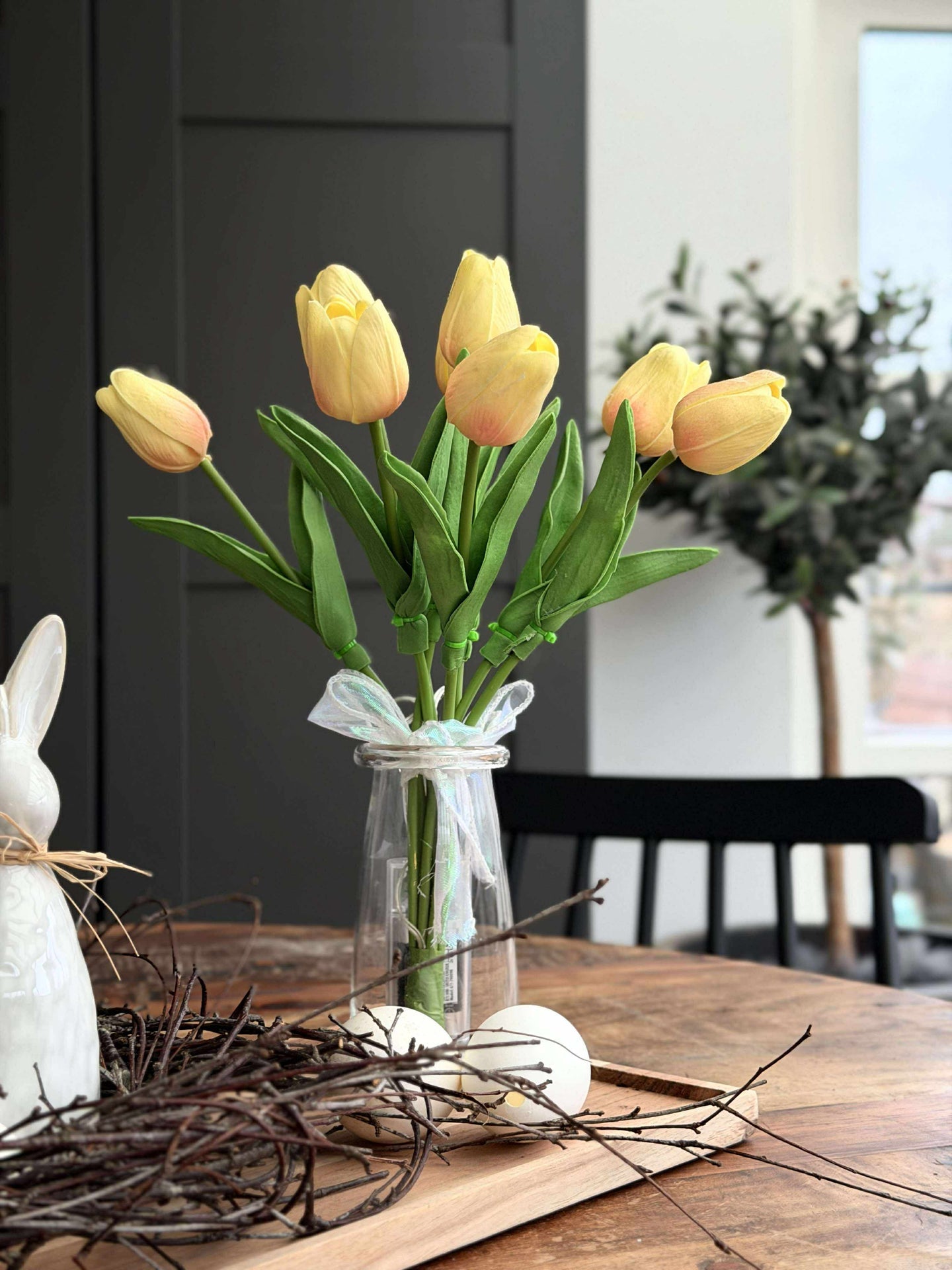 Tulipaner med lys - Gul