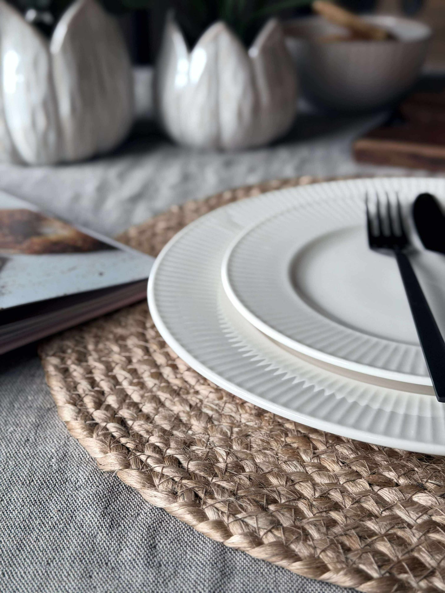 Bordbrikke i jute - Natur