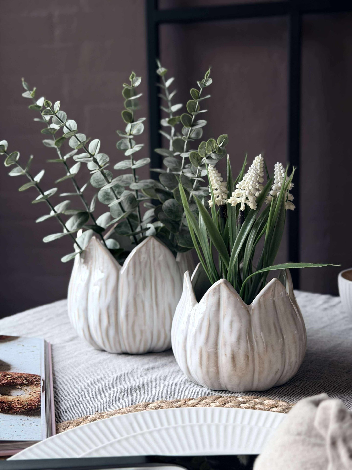 Urtepotter TULIP hvit - Flere størrelser