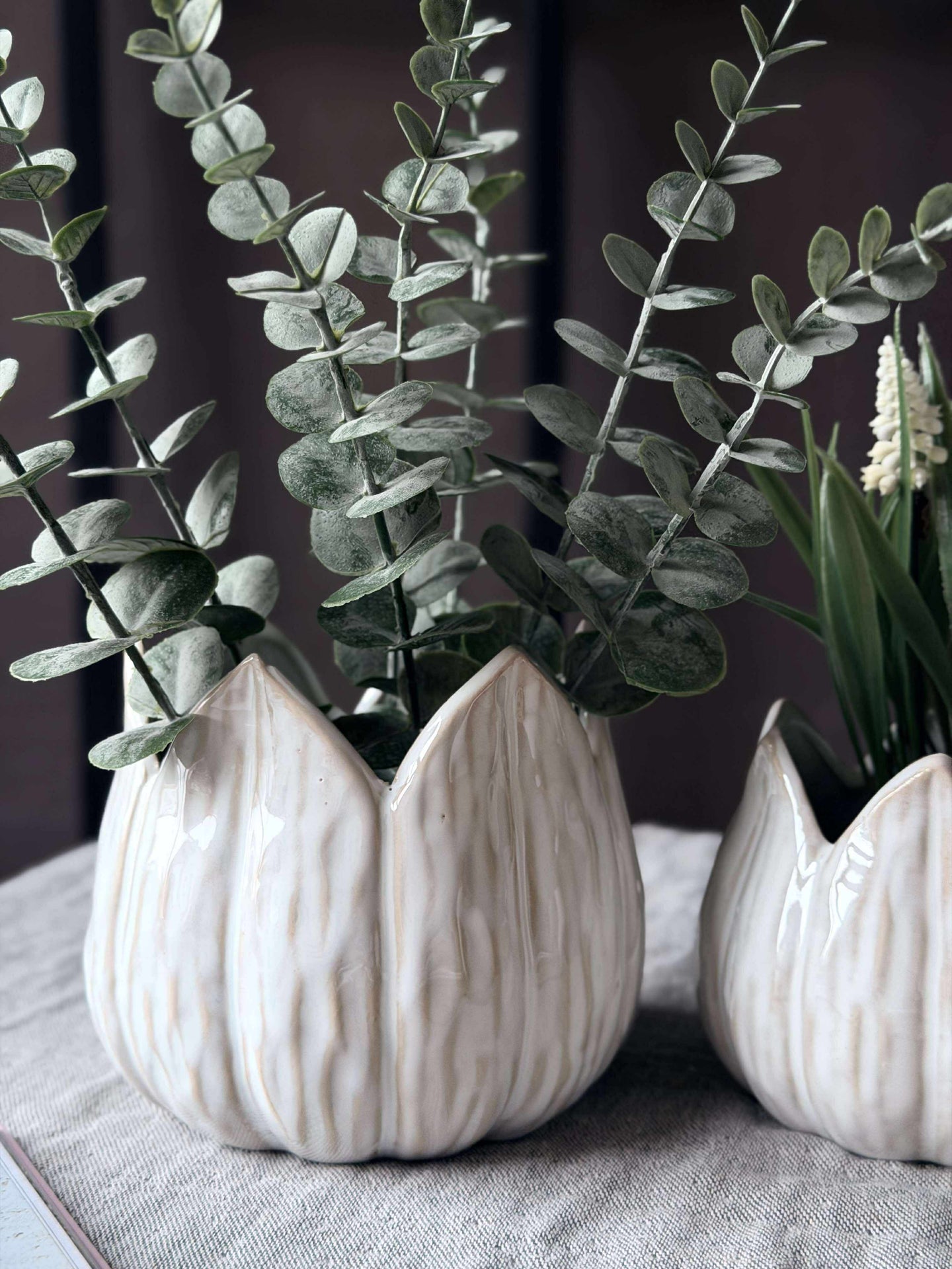 Urtepotter TULIP hvit - Flere størrelser