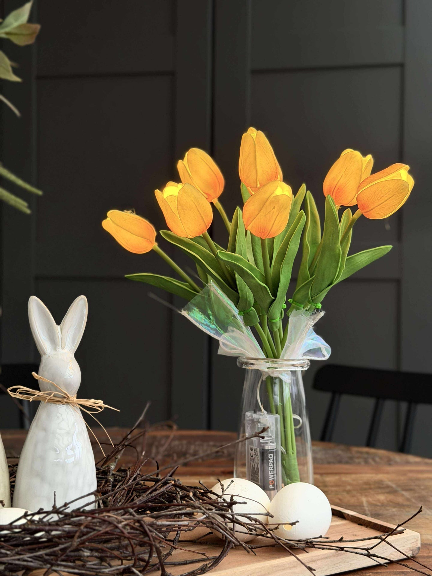 Tulipaner med lys - Gul