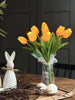 Tulipaner med lys - Gul