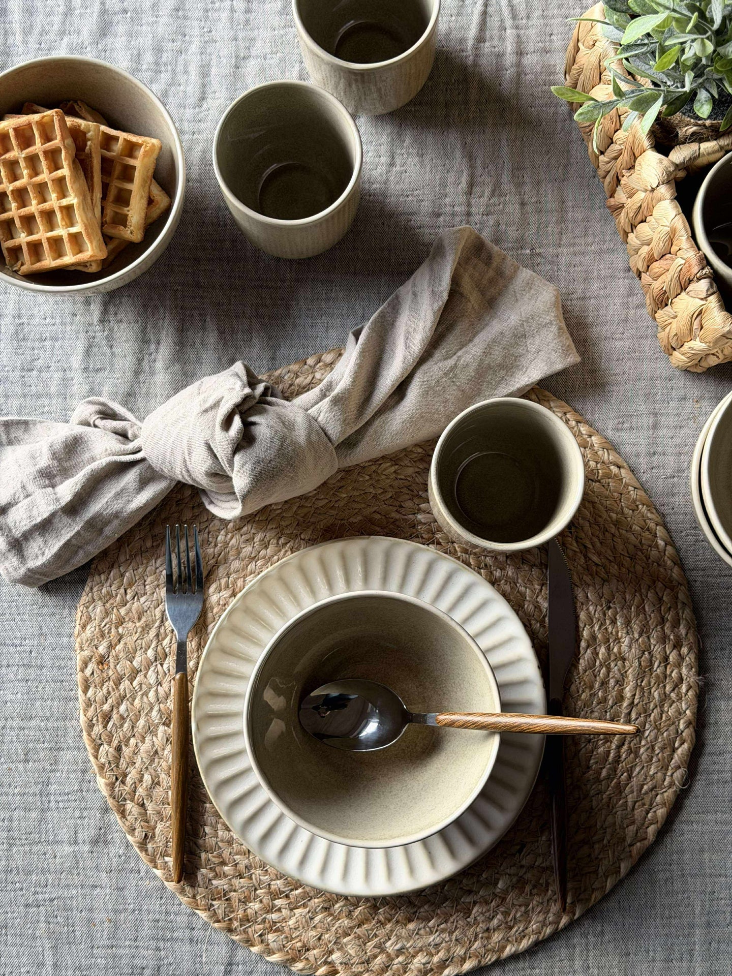 Skål Lydia keramikk - Sett med 4 stk Beige