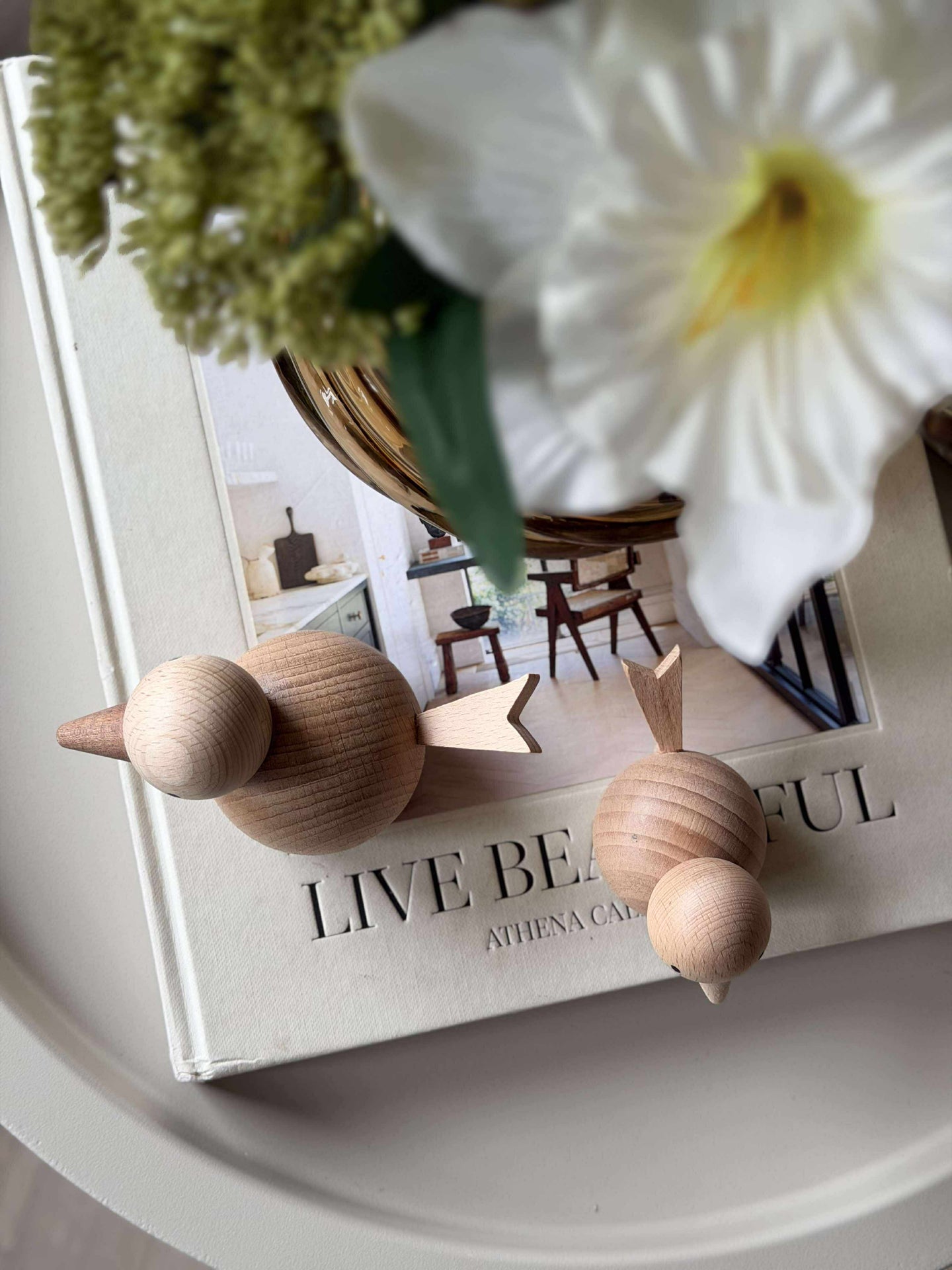 Sittende Fugl - Naturlig Bøk Liten